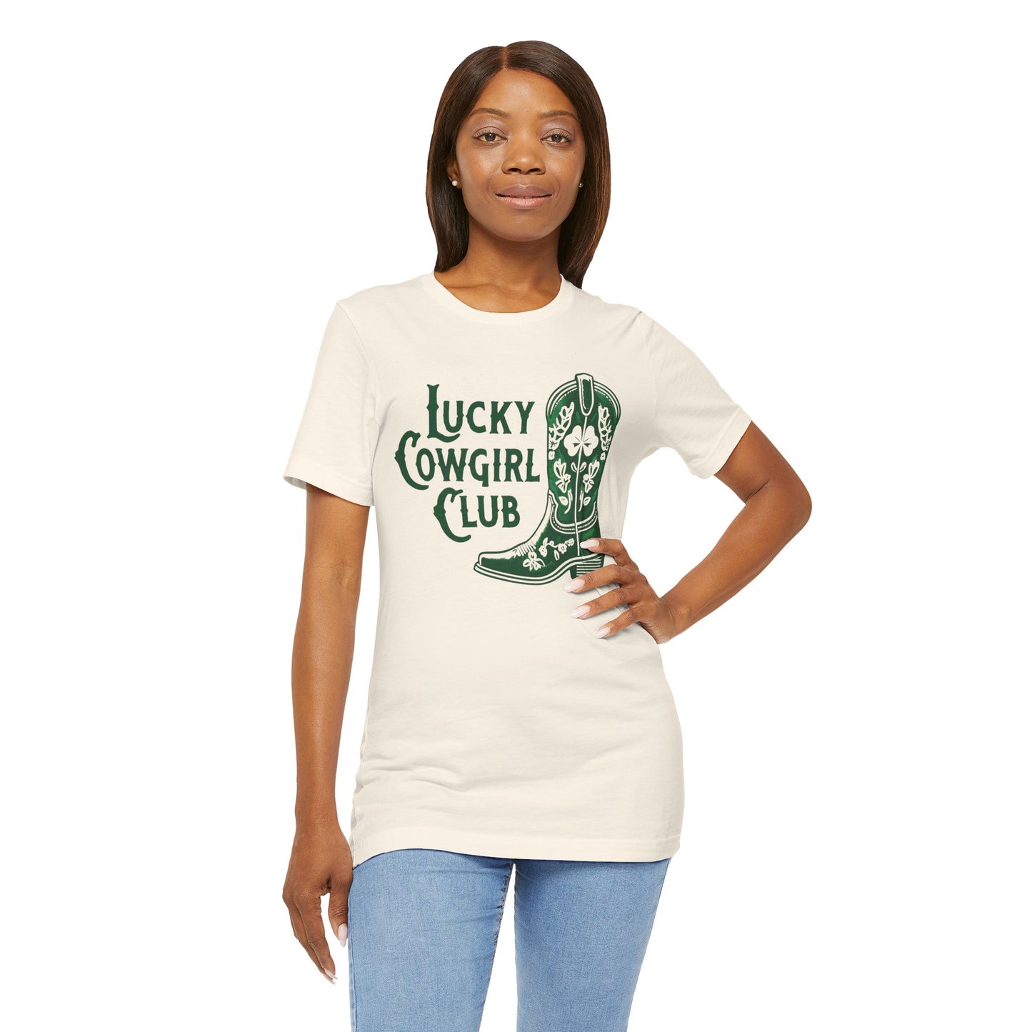 Lucky Cowgirl Club Funny St. Patrick's Day T-Shirt