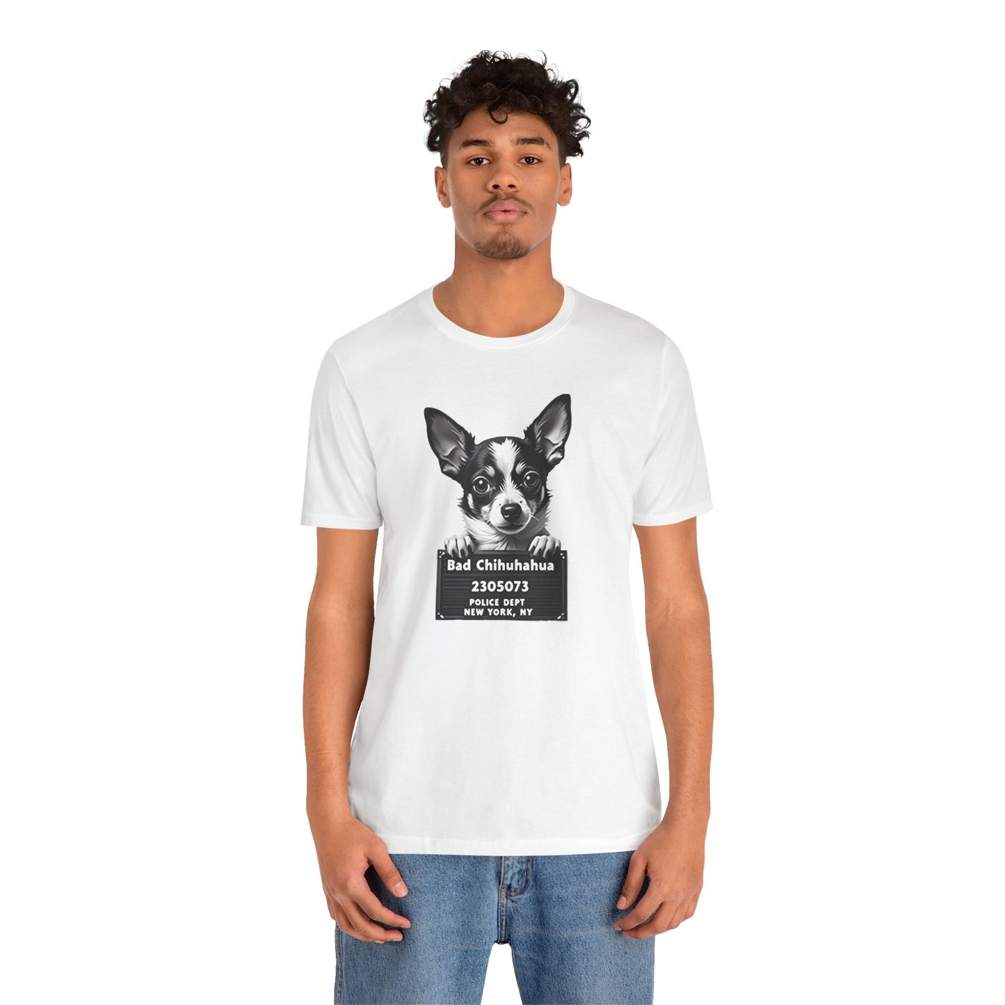 Funny Bad Chihuahua Mugshot T-Shirt