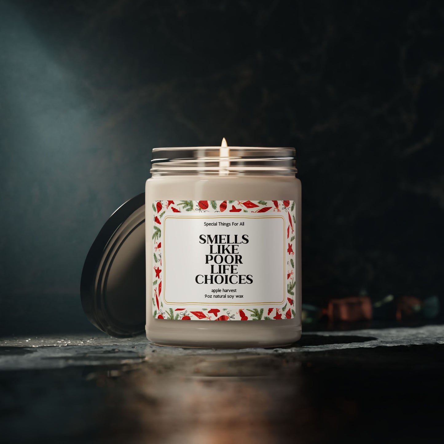 Smells Like Poor Life Choices Glass Candle