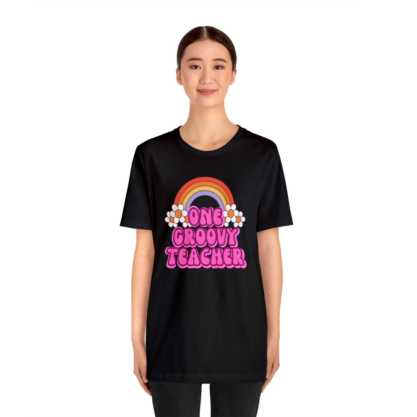 One Groovy Teacher Retro T-Shirt