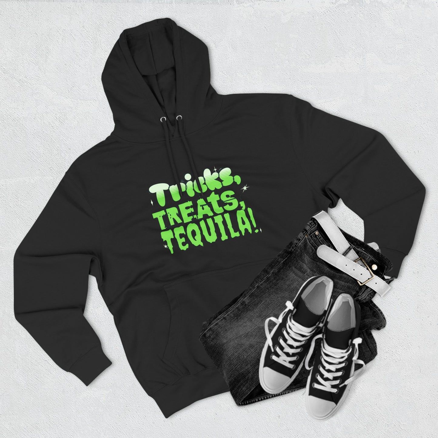 Tricks Treats Tequila Halloween Hoodie