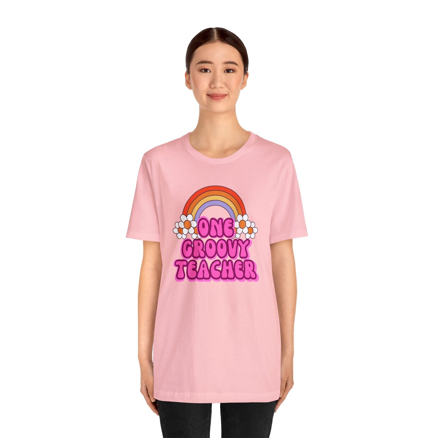 One Groovy Teacher Retro T-Shirt