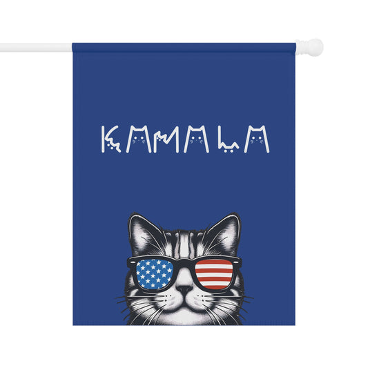 Kamala Harris Cat Garden House Flag