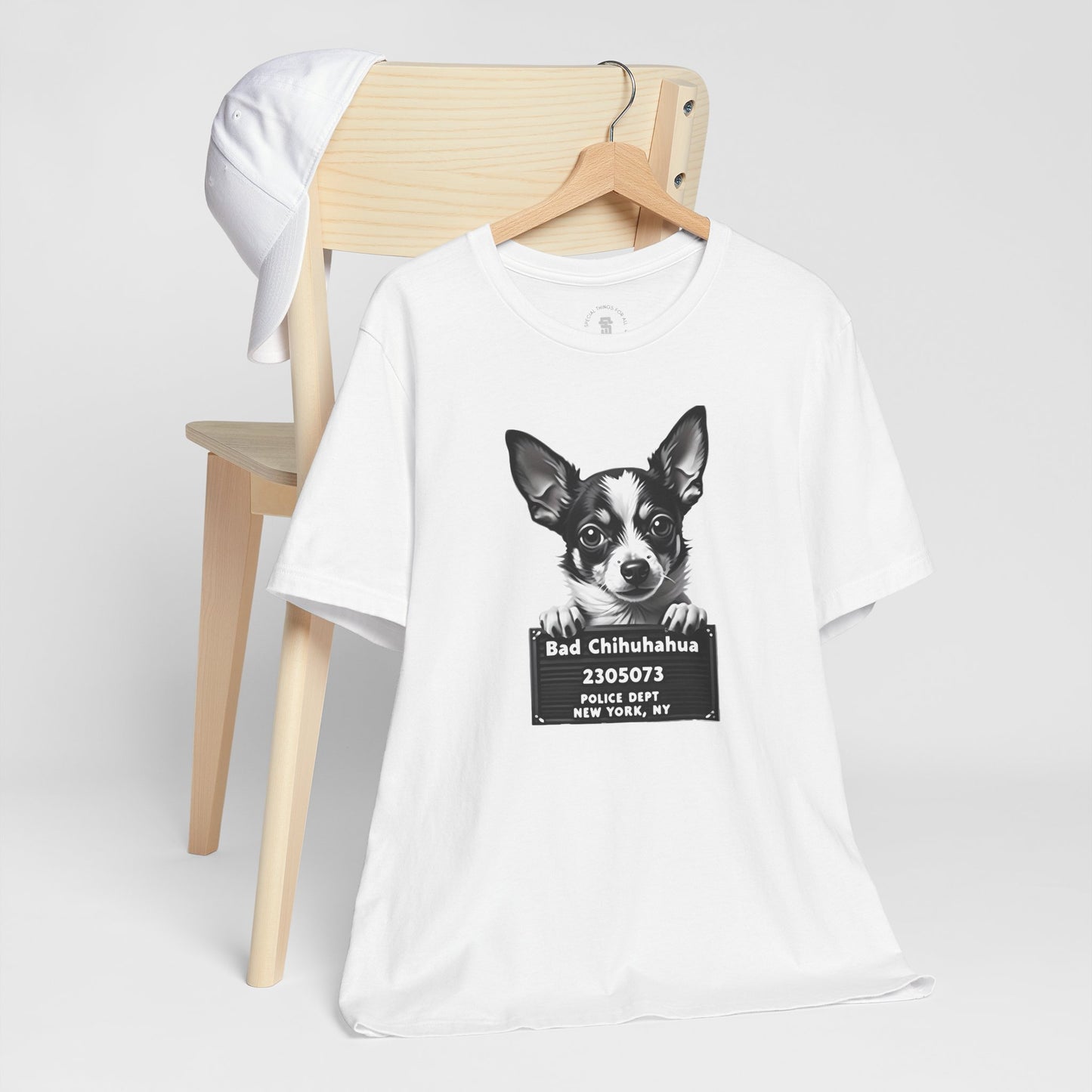 Funny Bad Chihuahua Mugshot T-Shirt