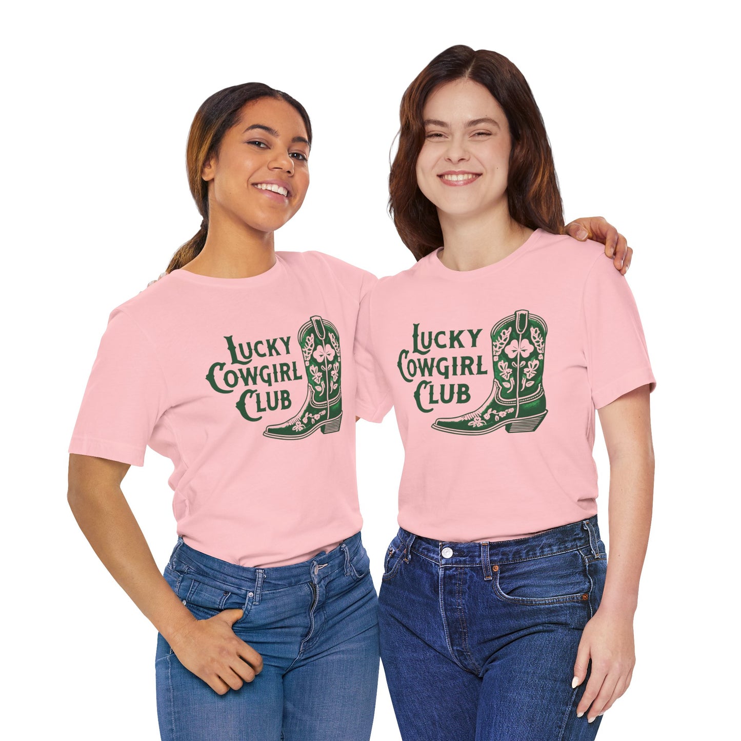 Lucky Cowgirl Club Funny St. Patrick's Day T-Shirt