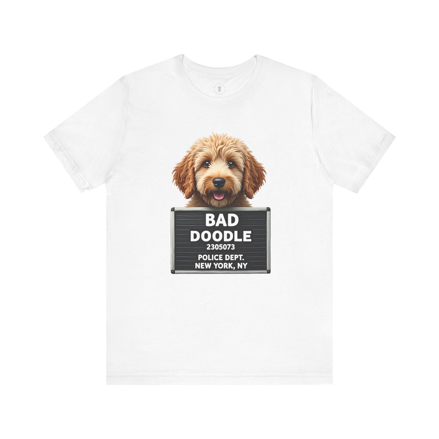Funny Bad Goldendoodle Mugshot T-Shirt