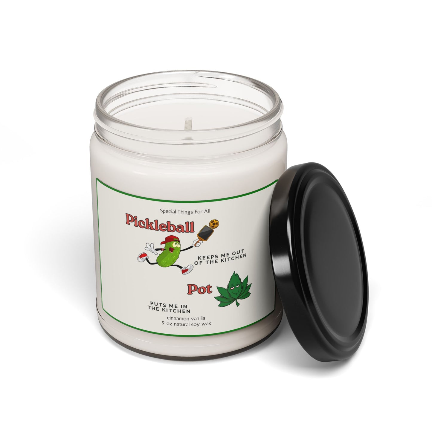 Pickleball and Pot Humorous Candle