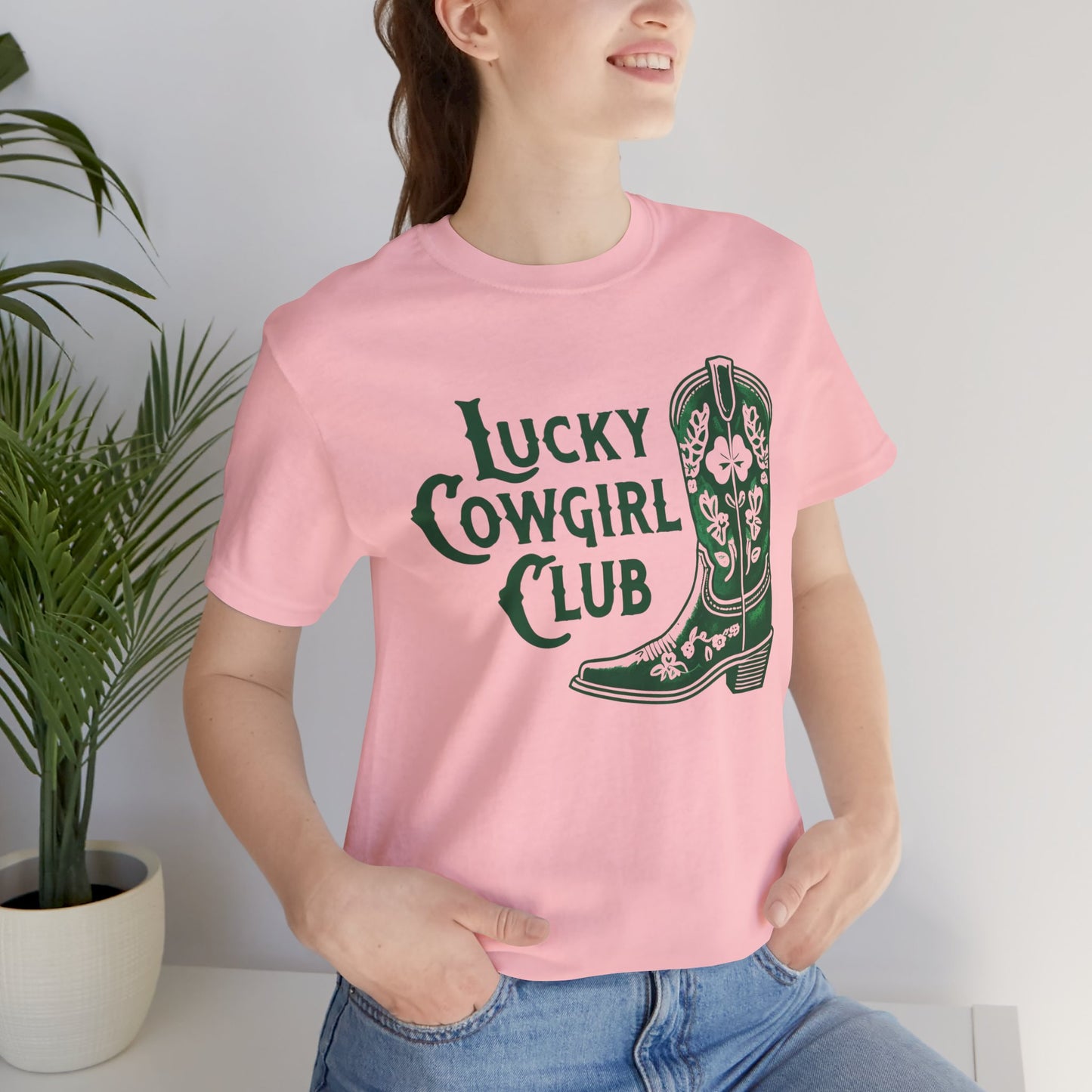 Lucky Cowgirl Club Funny St. Patrick's Day T-Shirt