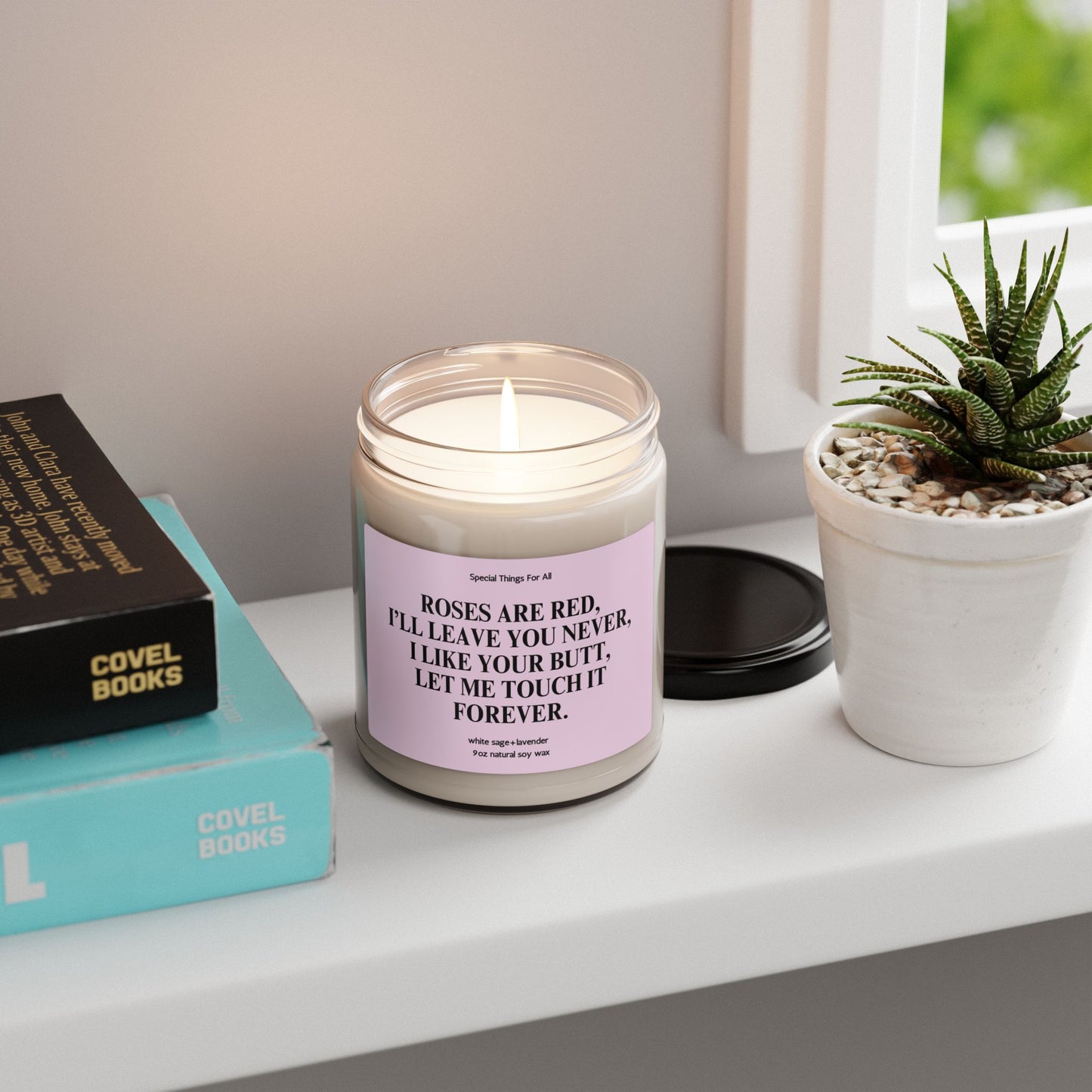 Valentine's Day Poem Candle Let Me Touch Your Butt Forever