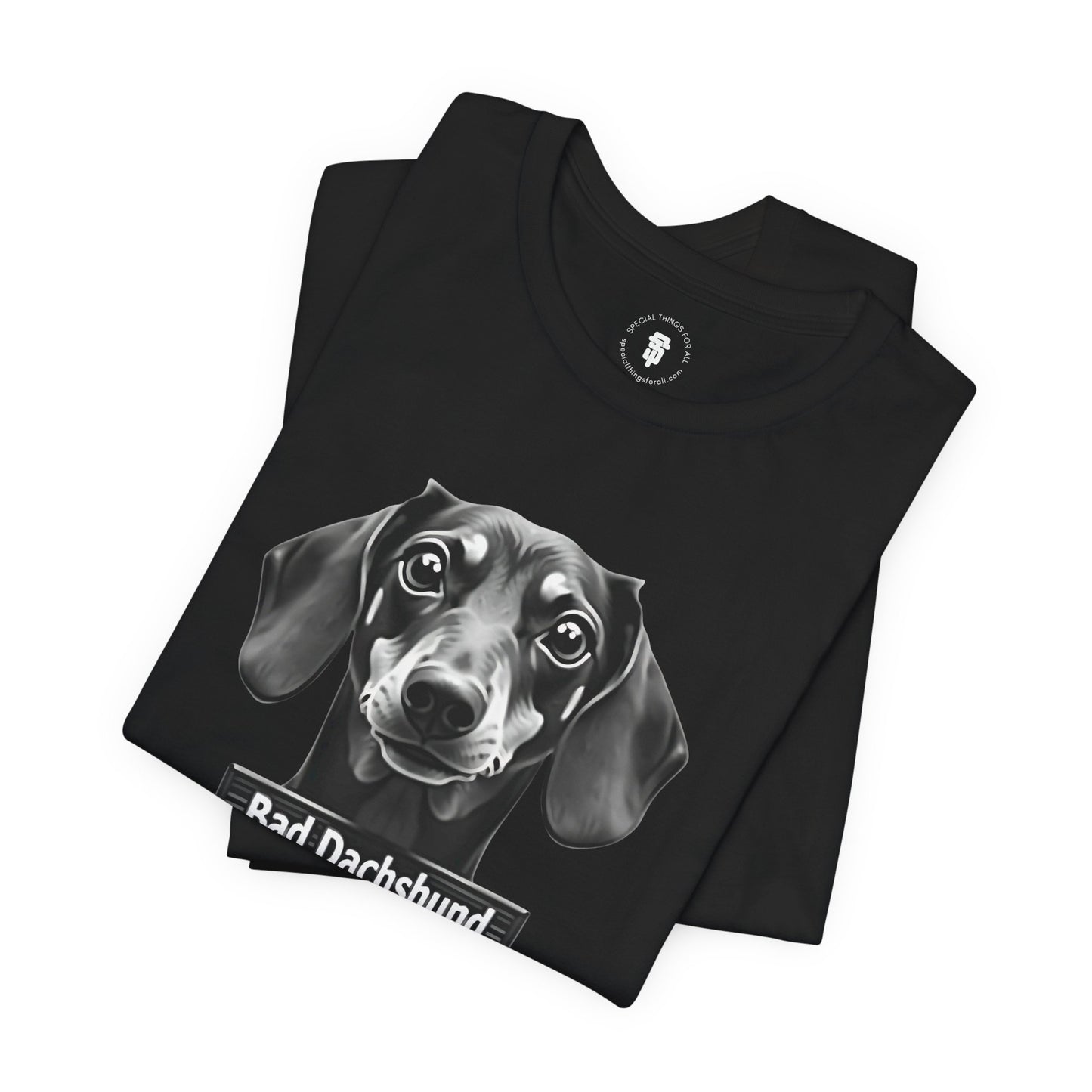 Funny Bad Dachshund Mugshot T-Shirt