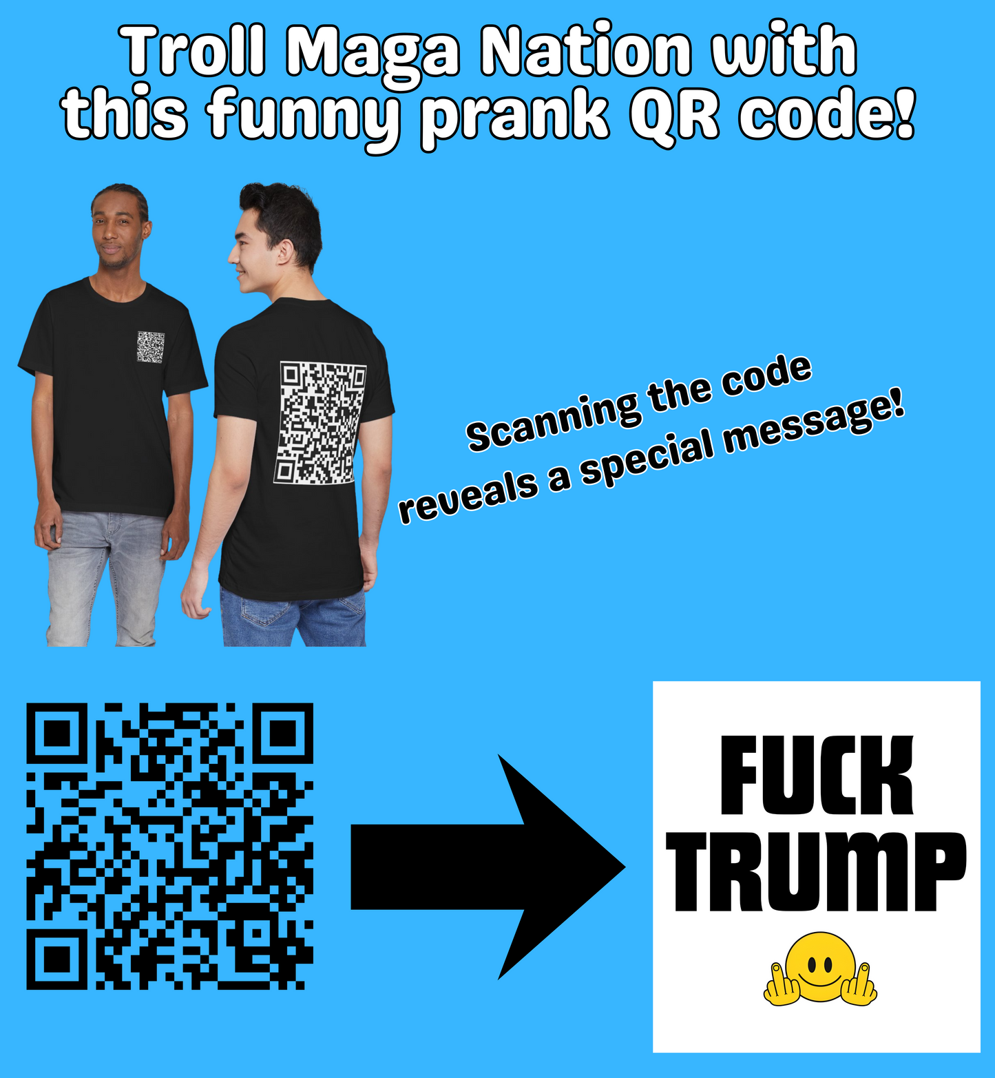 Fuck Trump QR Code T-Shirt