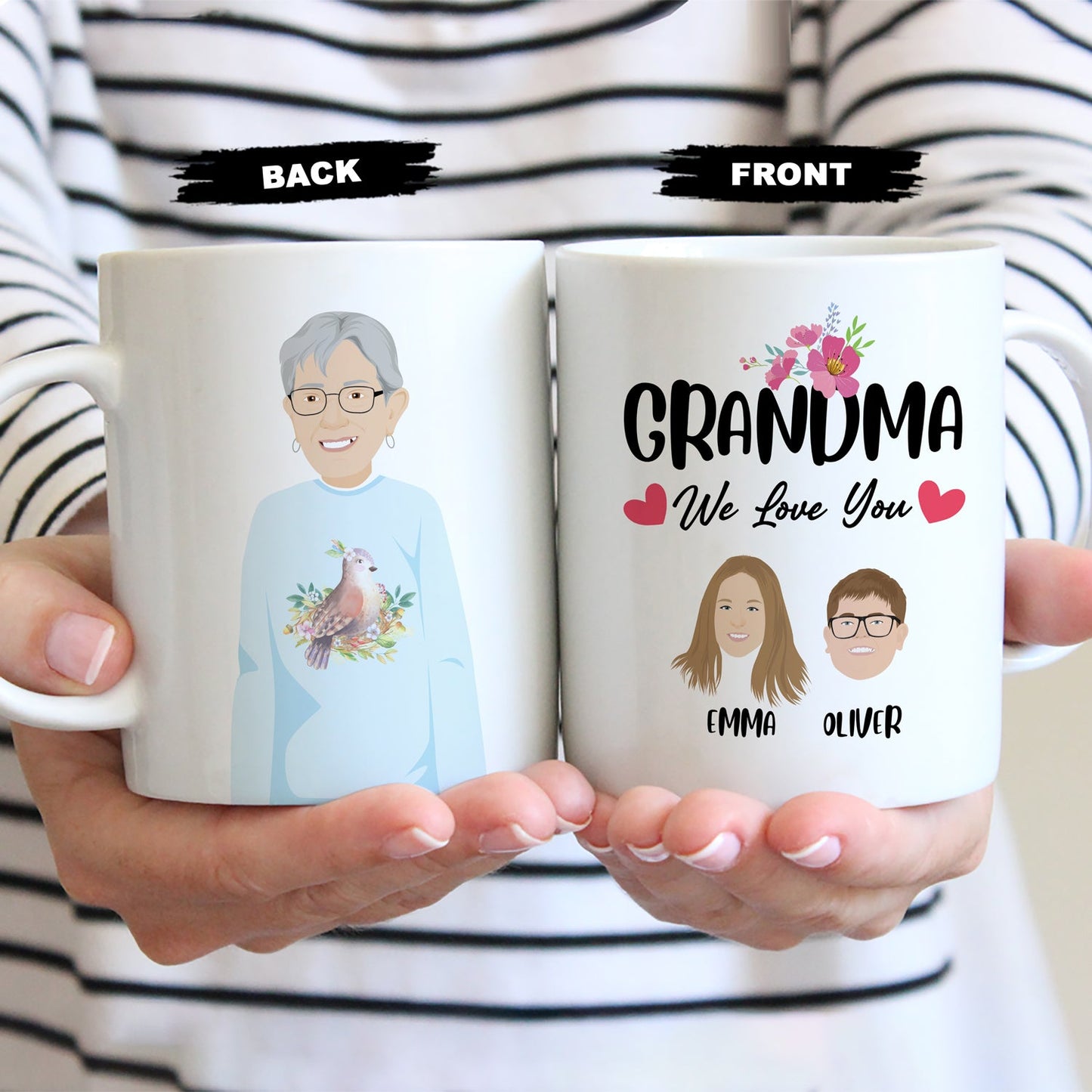 Personalized Coffee Mug with Grandkids Names