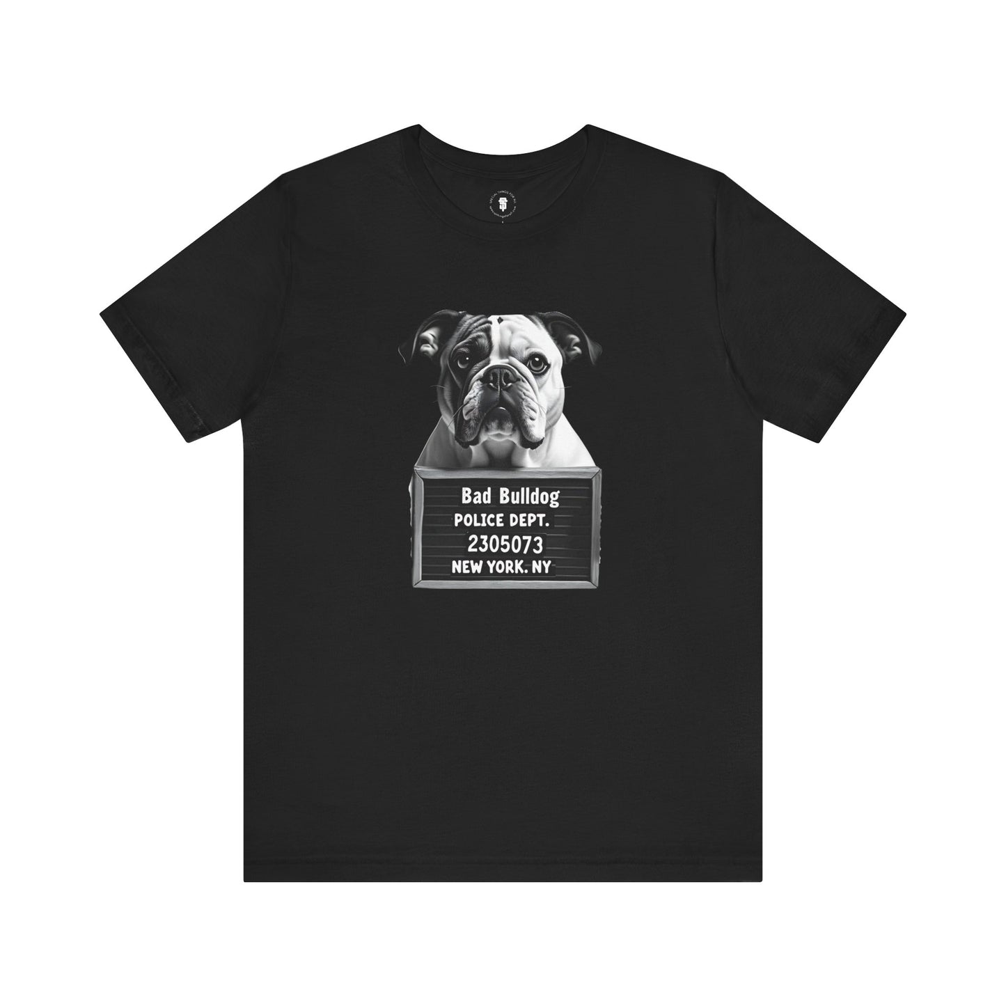 Funny Bad Bulldog Mugshot T-Shirt