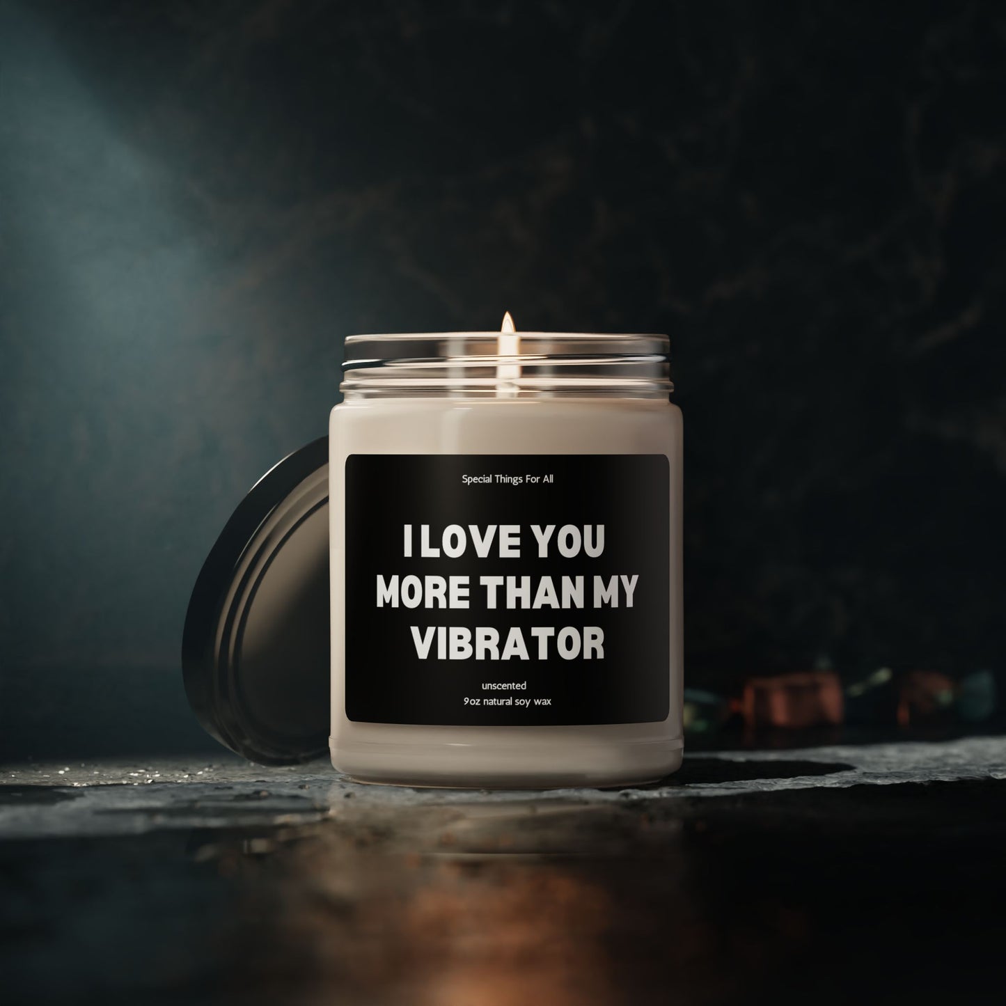 Valentine's Day Candle I Love You More Than My Vibrator