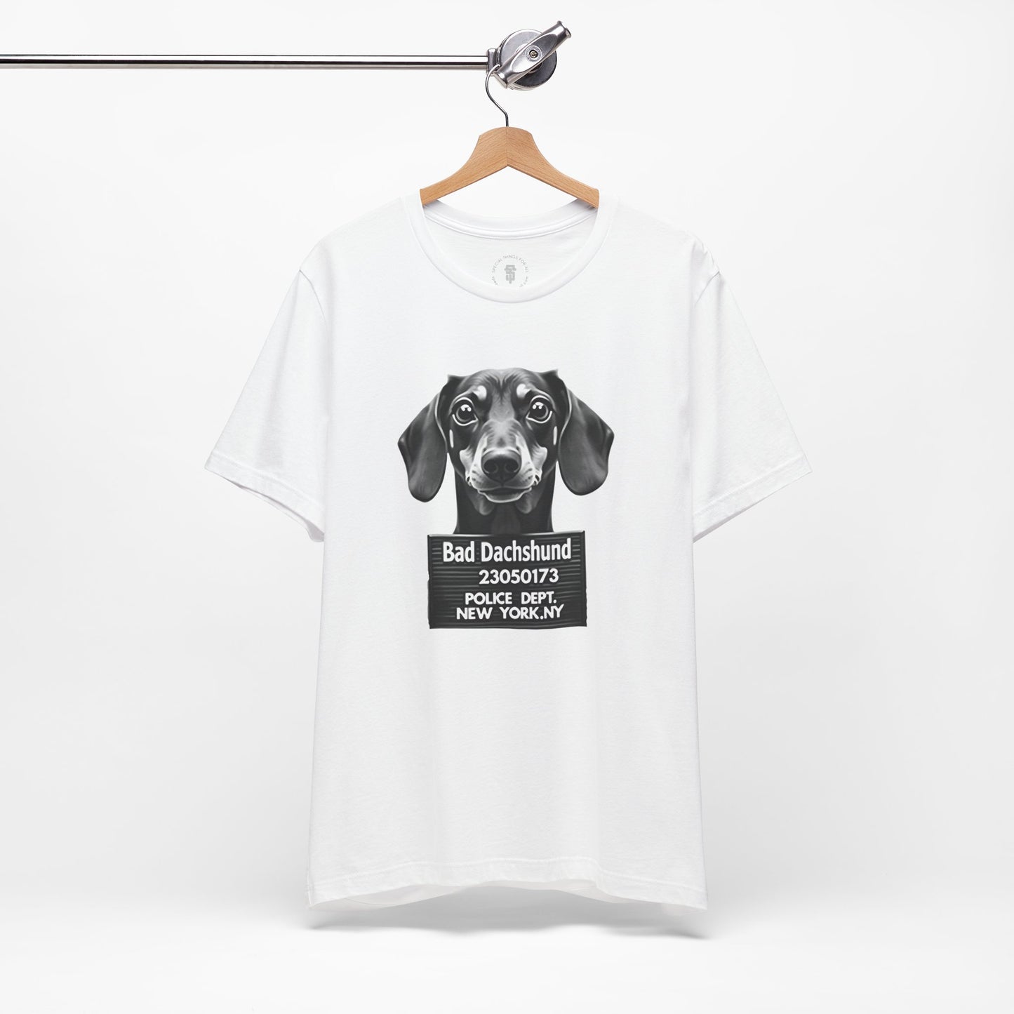 Funny Bad Dachshund Mugshot T-Shirt