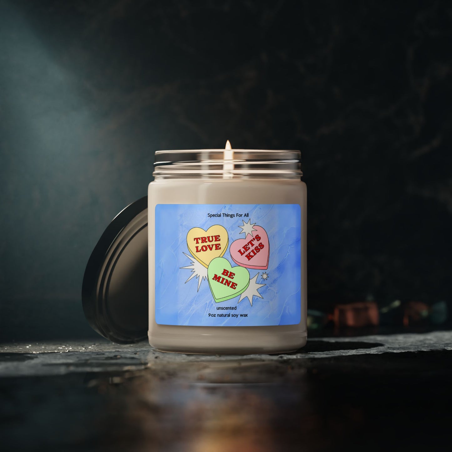 Candy Hearts Valentine's Day Candle