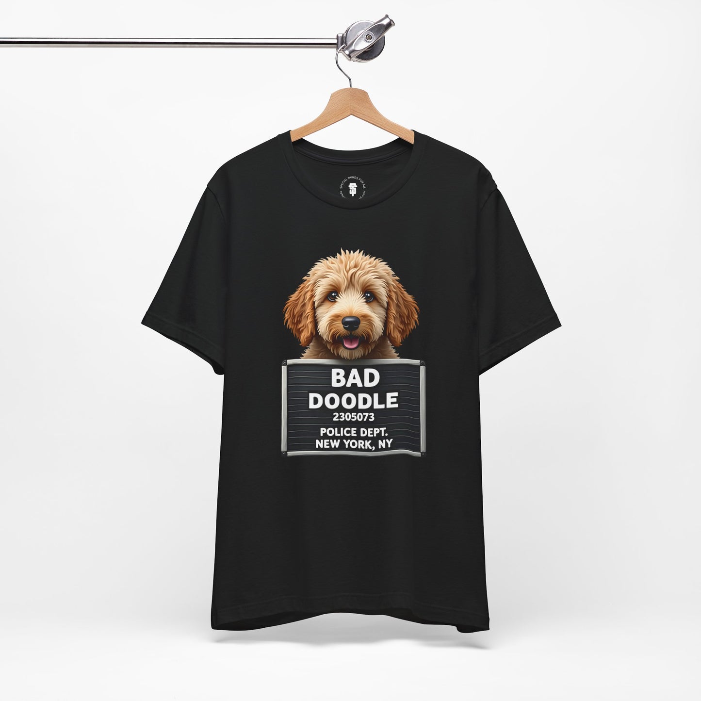 Funny Bad Goldendoodle Mugshot T-Shirt