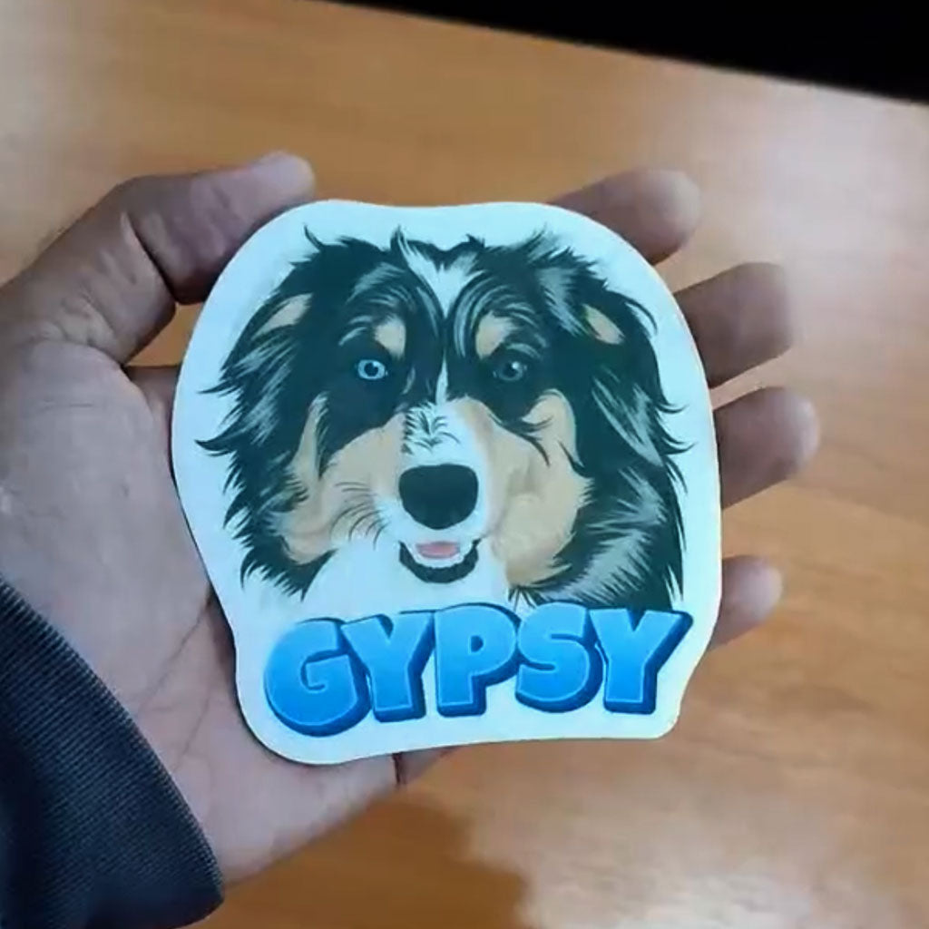Custom Dog Air Freshener Hand Drawn from Photo, Personalized Hanging Dog Portrait Car Air Freshener Picture
