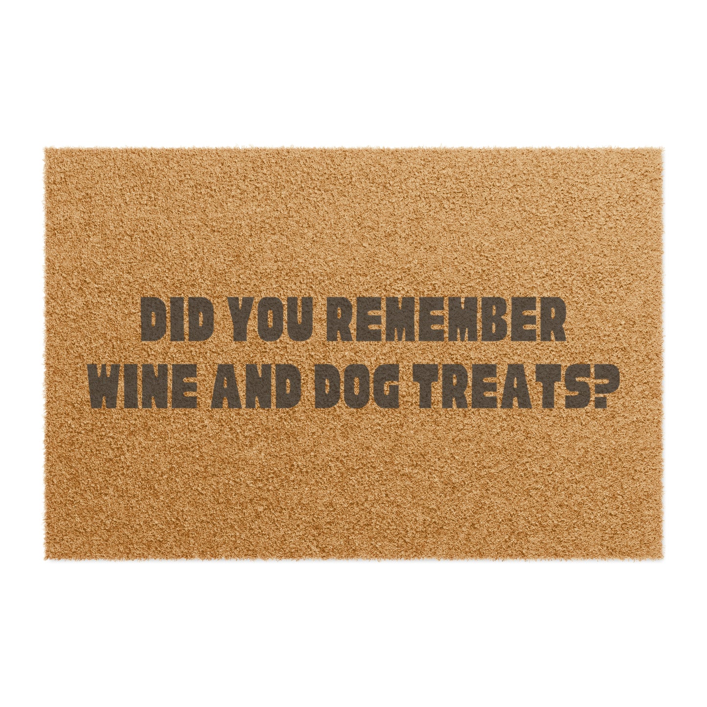 Welcome Doormat for Front or Back Door, Dogs and Wine