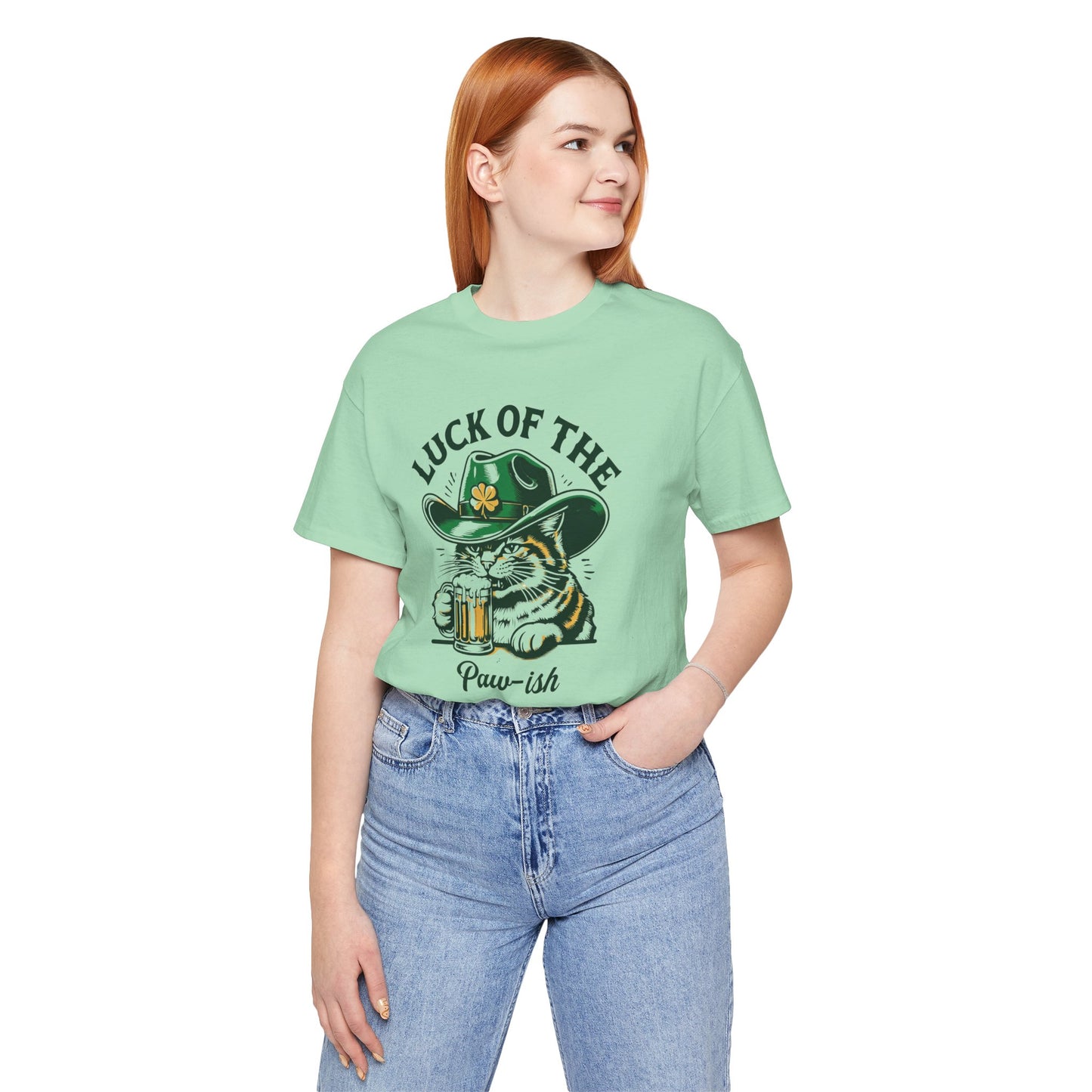 Luck of the Paw-ish Funny St. Patrick's Day T-Shirt