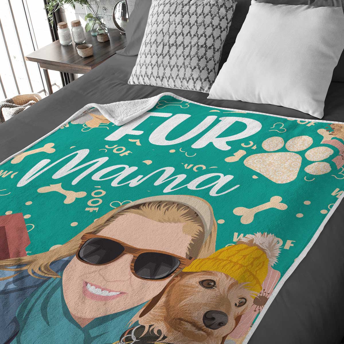 Personalized Dog Mom Blanket