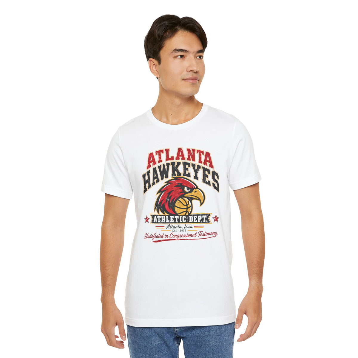 Atlanta Hawkeyes Political Satire Basketball T-Shirt - Athletic Department