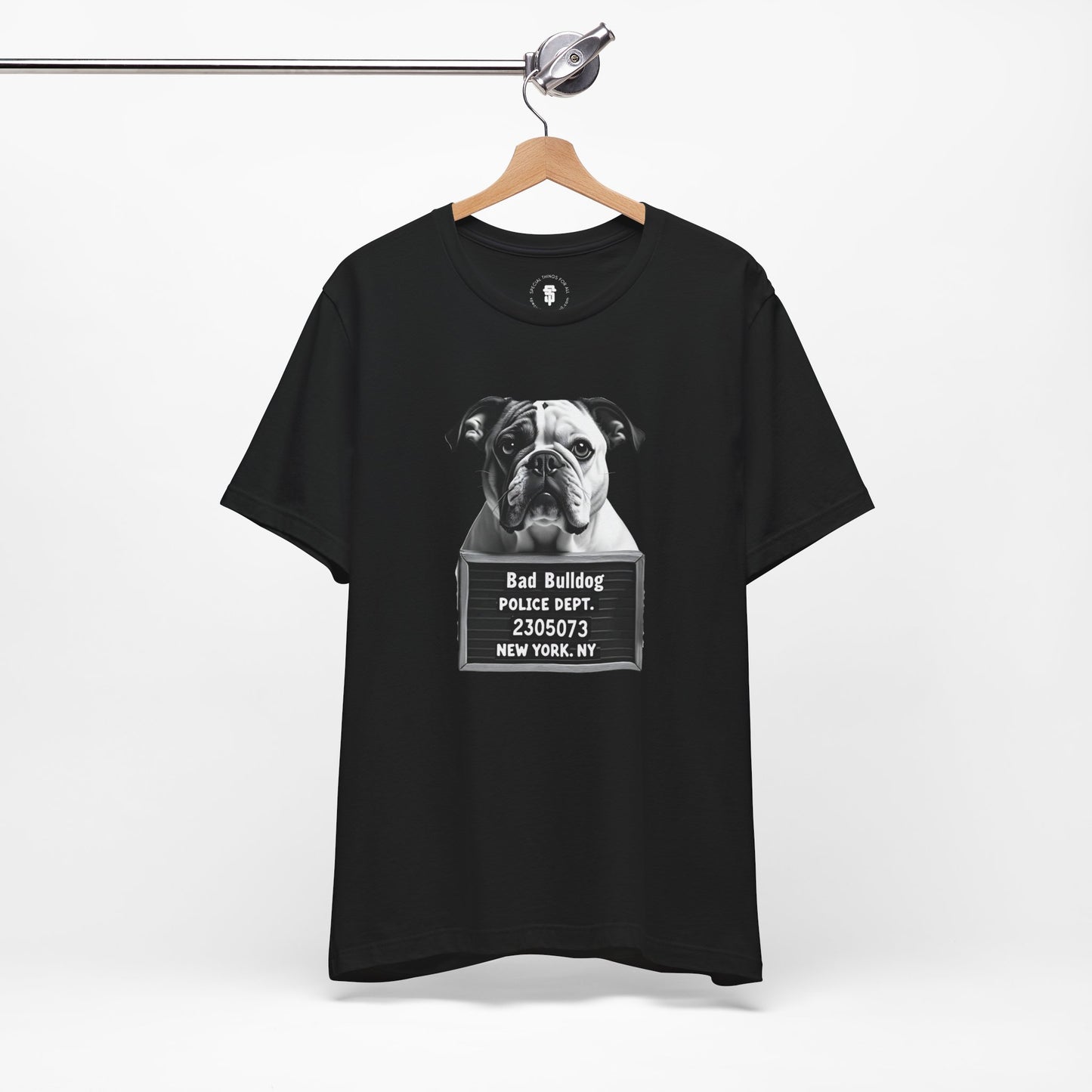 Funny Bad Bulldog Mugshot T-Shirt