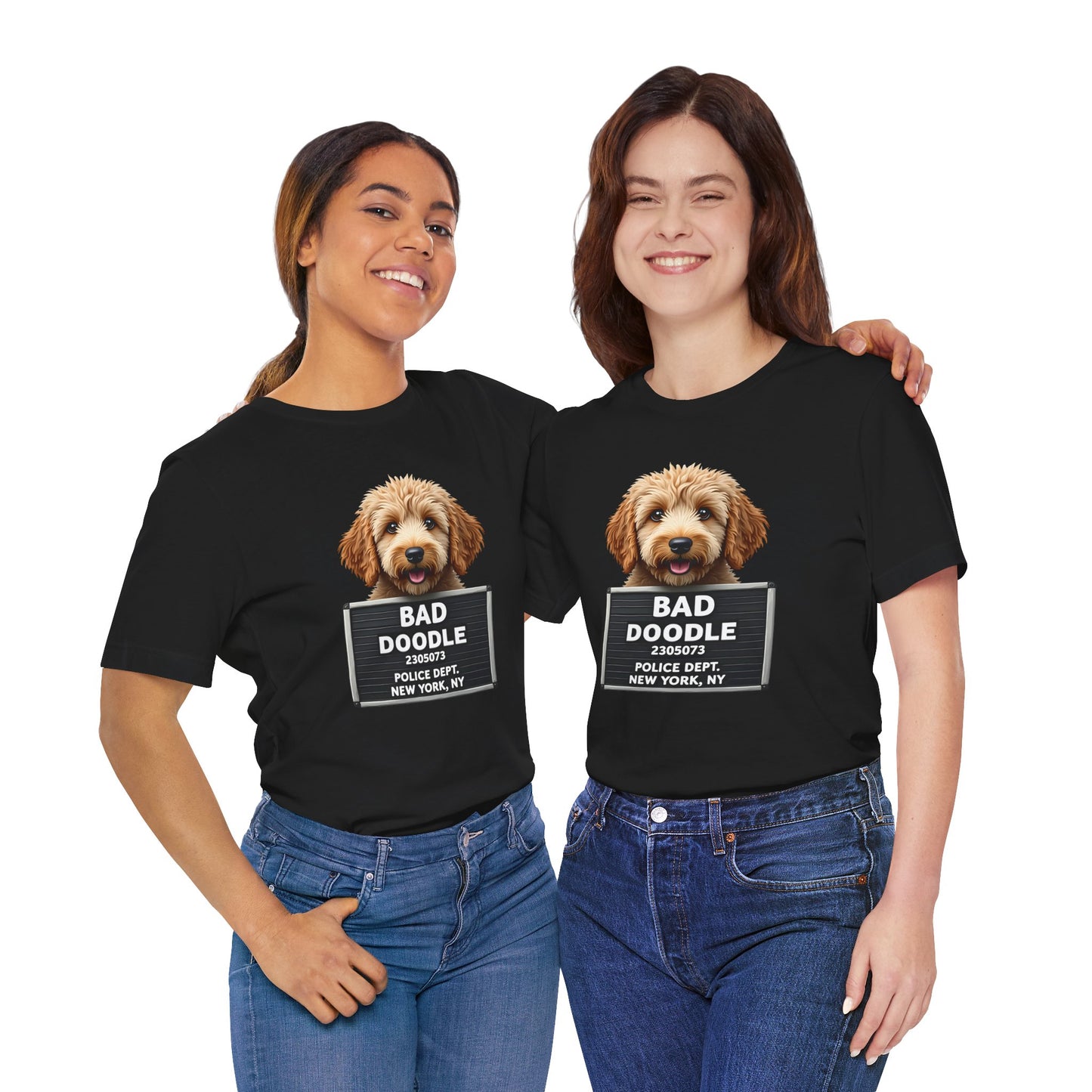 Funny Bad Goldendoodle Mugshot T-Shirt
