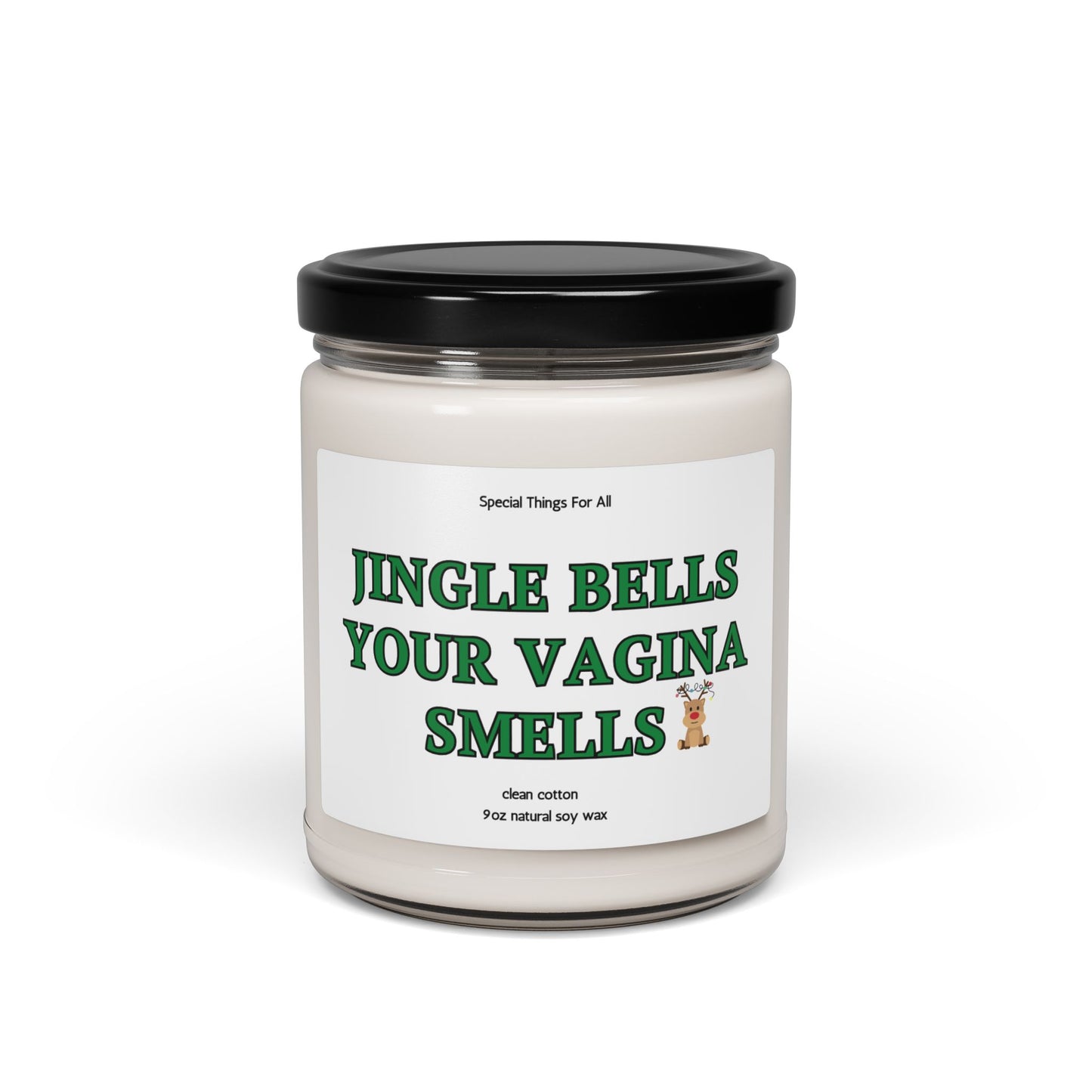 Jingle Bells Your Vagina Smells Glass Candle