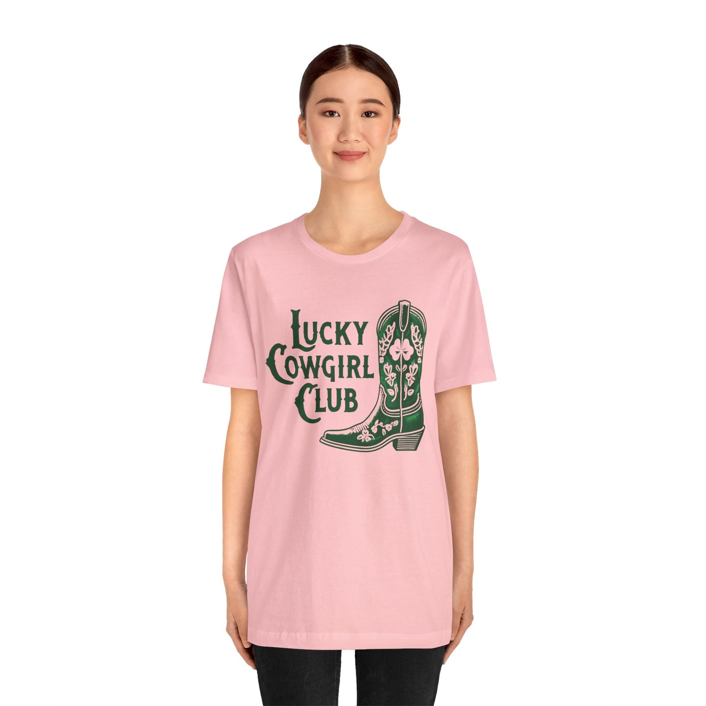 Lucky Cowgirl Club Funny St. Patrick's Day T-Shirt