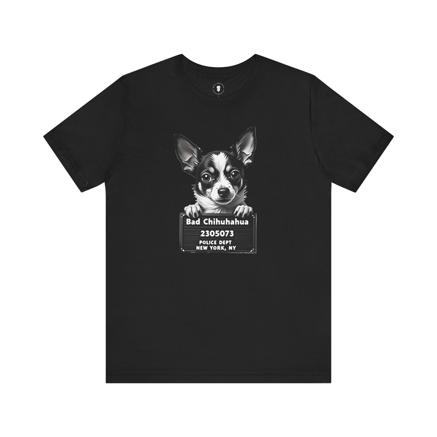 Funny Bad Chihuahua Mugshot T-Shirt