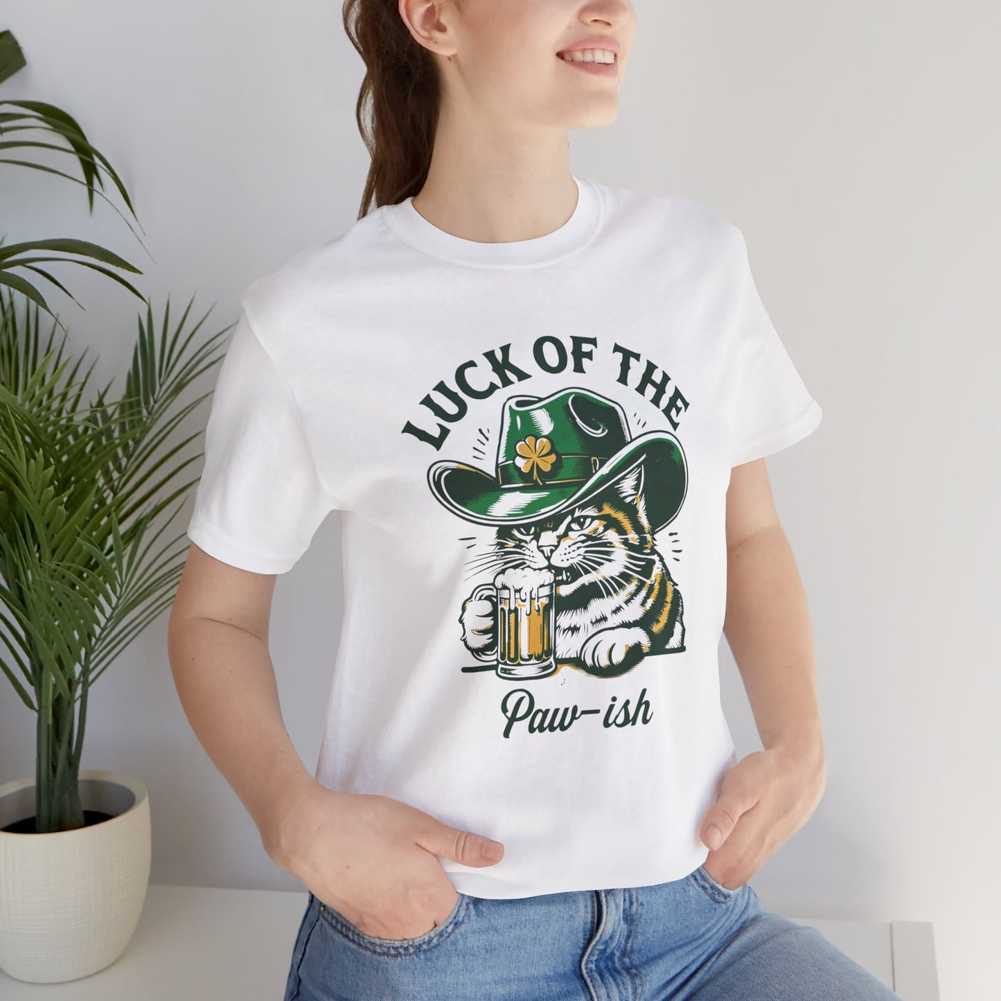 Luck of the Paw-ish Funny St. Patrick's Day T-Shirt