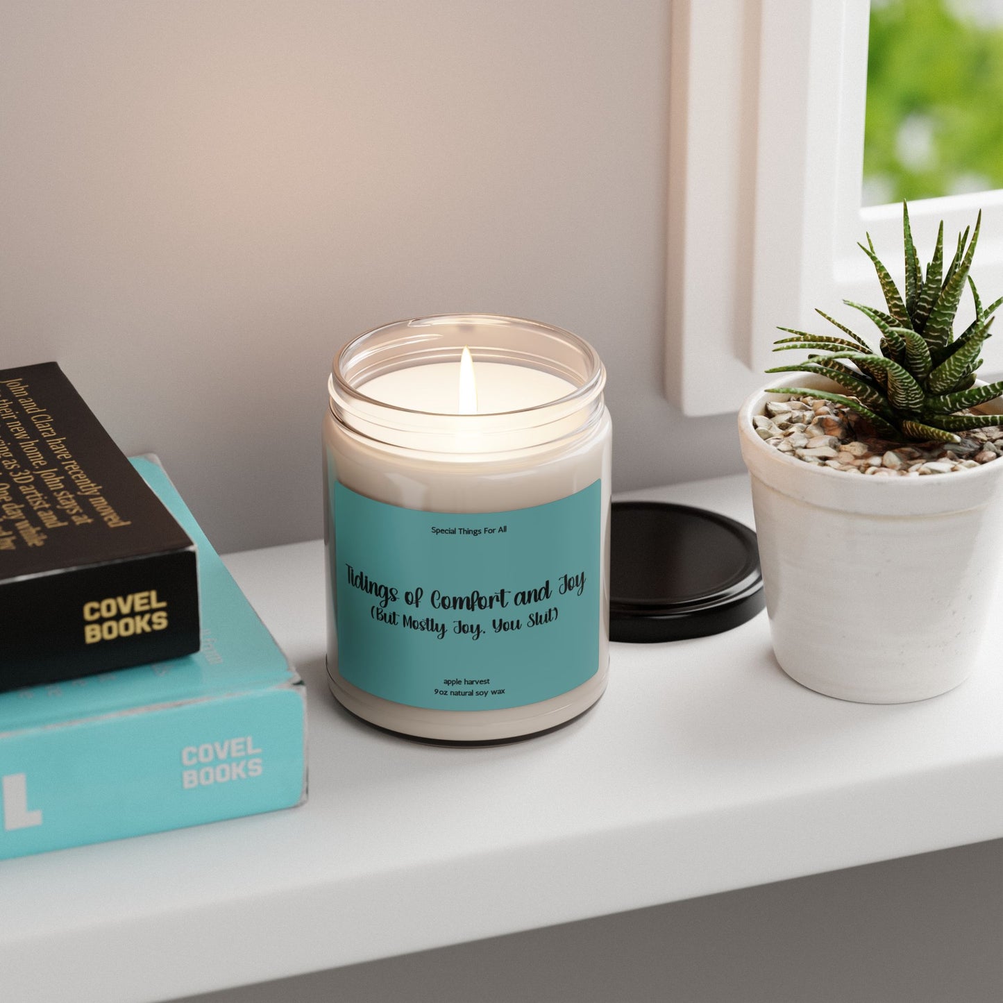 Tidings of Comfort and Joy But Mostly Joy You Slut Glass Candle