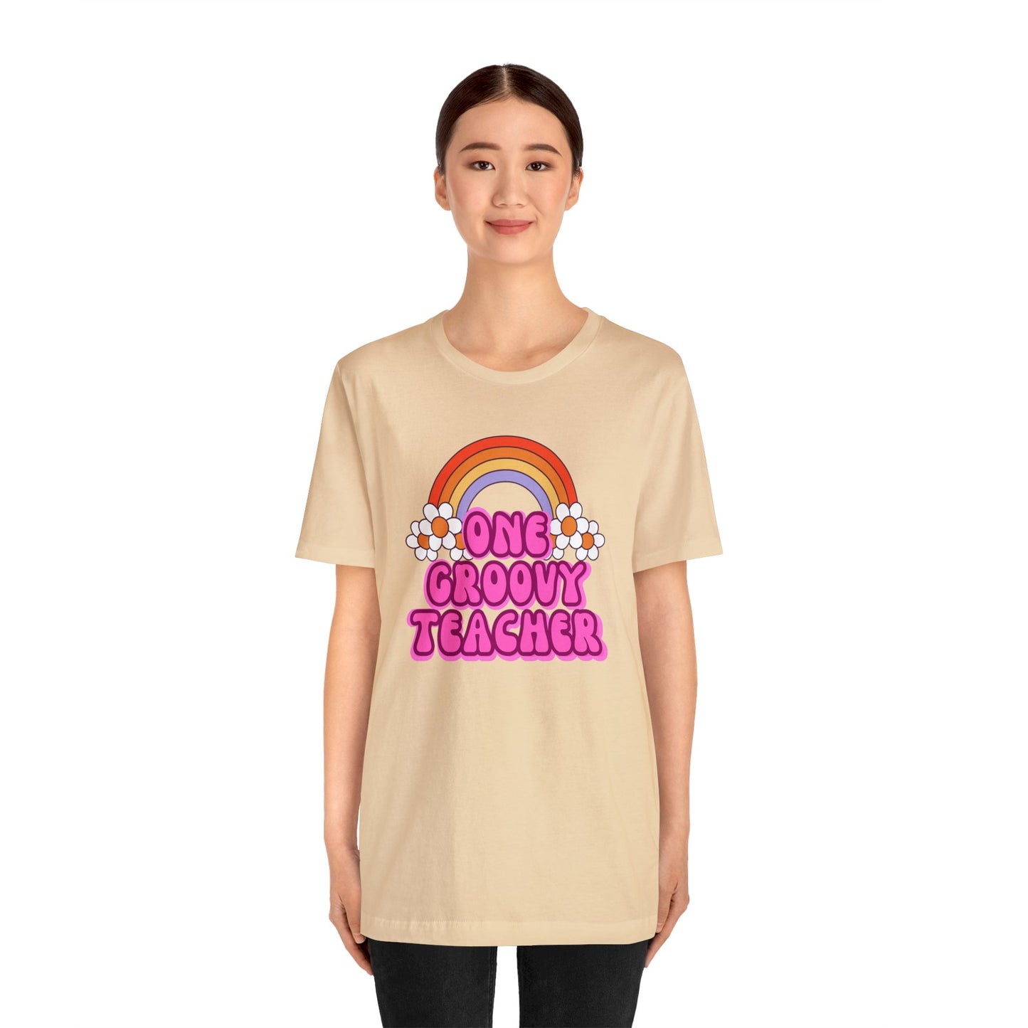 One Groovy Teacher Retro T-Shirt