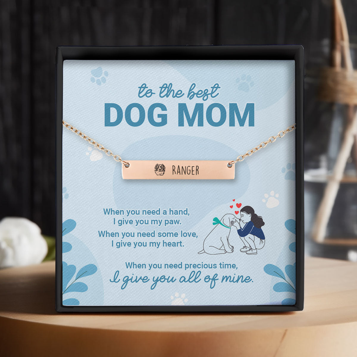 Personalized Dog Mom Necklace Gift