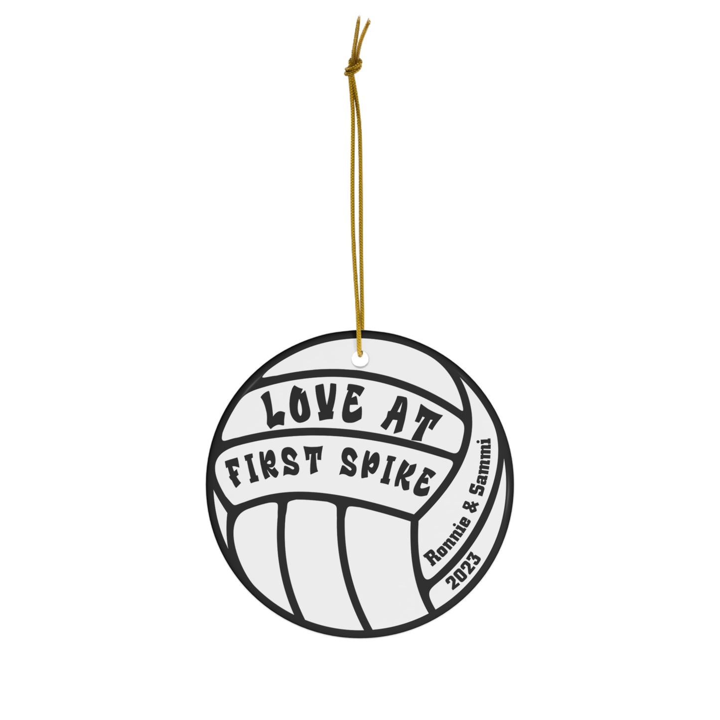 Love at First Spike Volleyball Ornament
