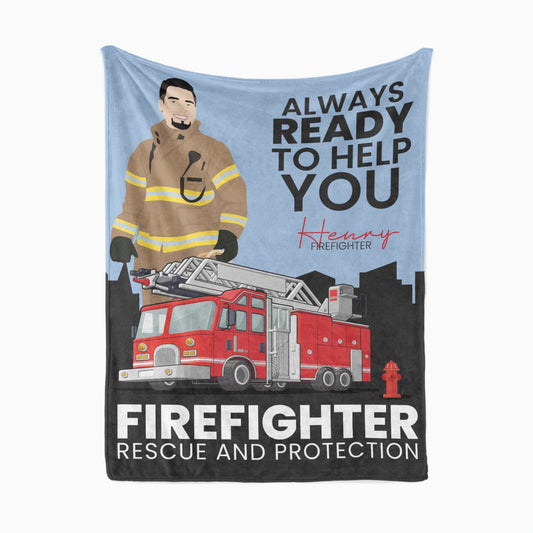 Personalized Firefighter Rescue and Protection Blanket