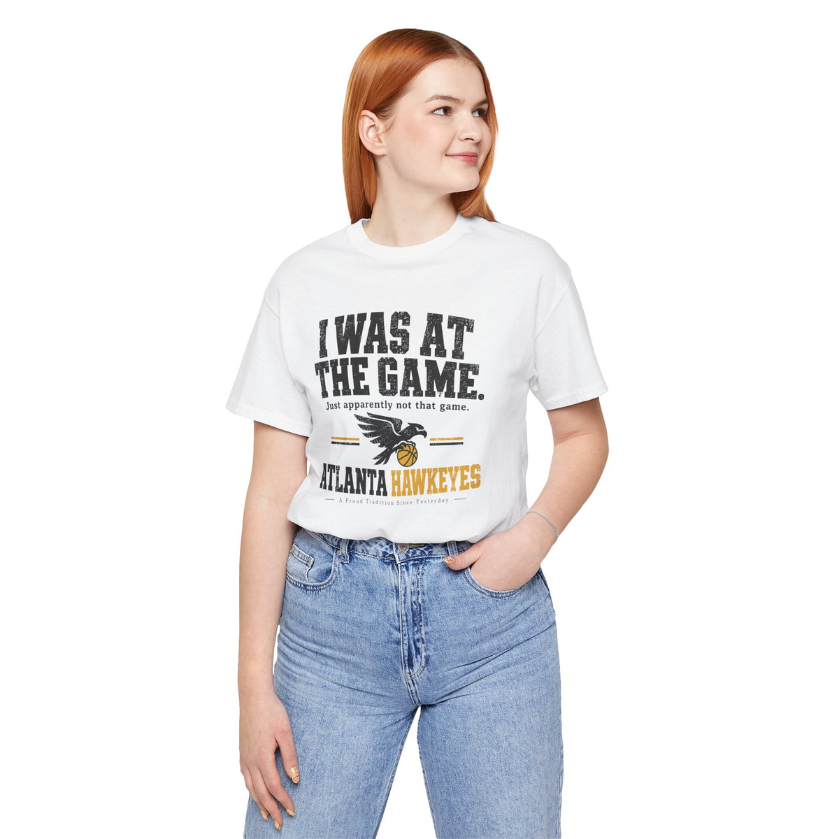 Atlanta Hawkeyes Political Satire Basketball T-Shirt - I Was At The Game