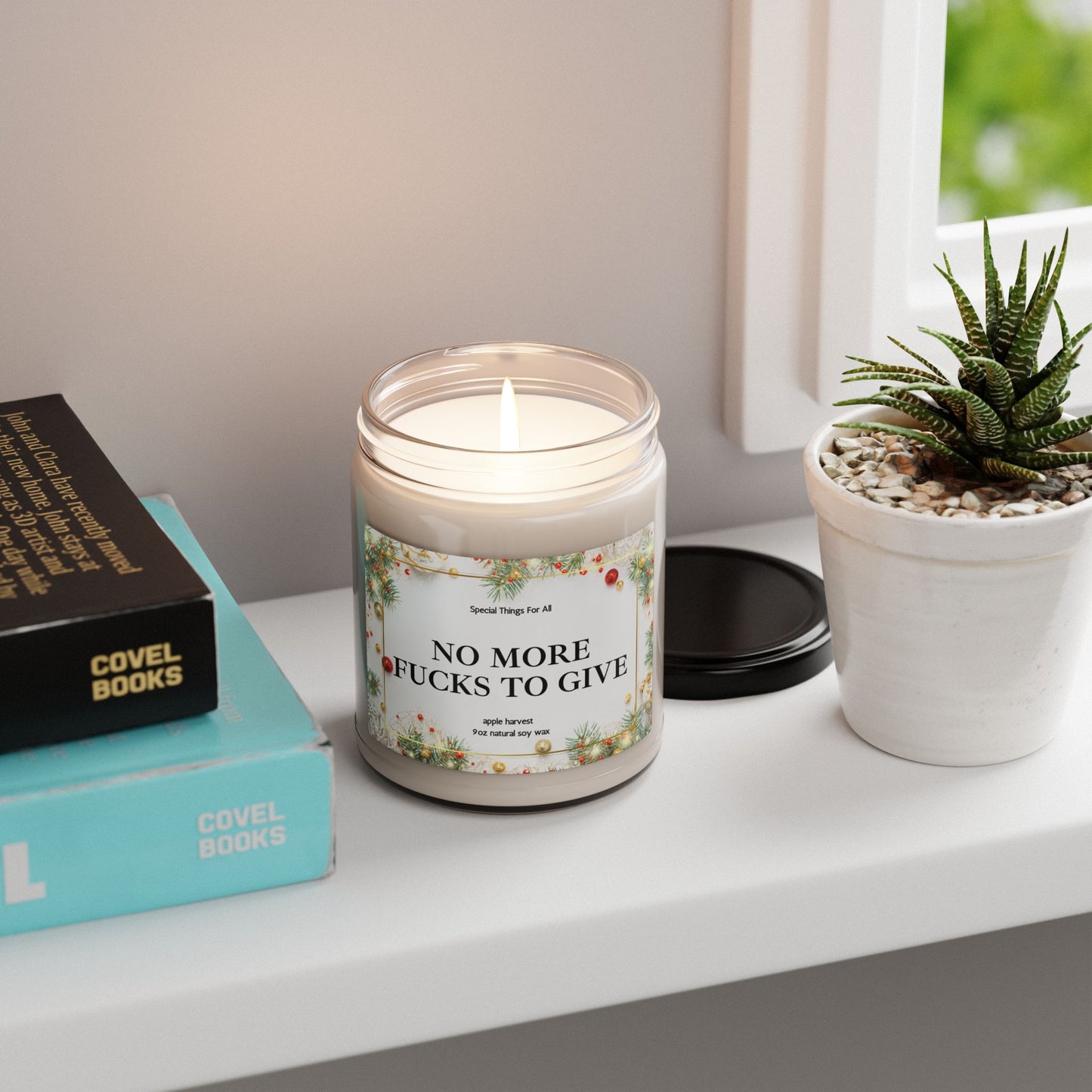 No More Fucks To Give Glass Candle