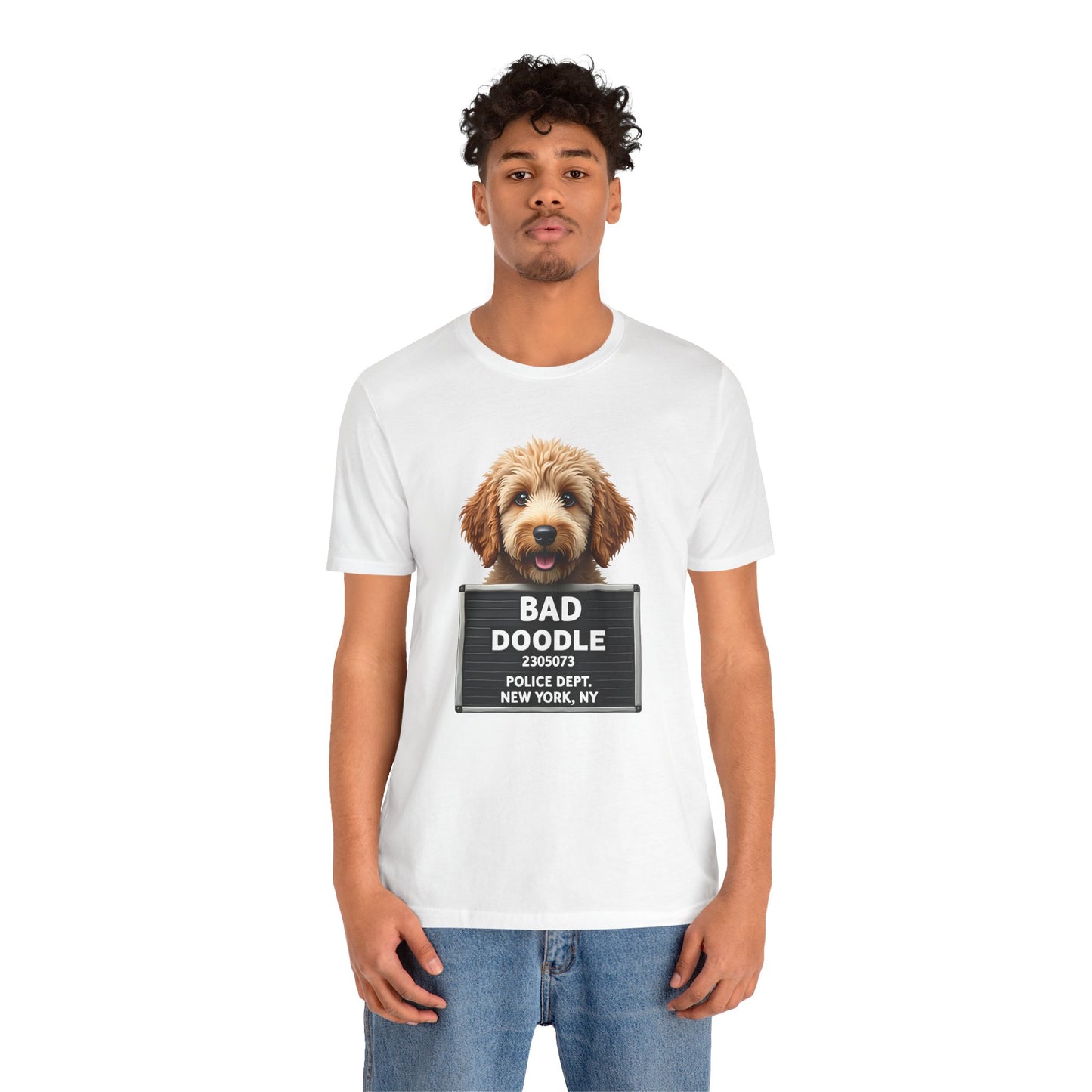 Funny Bad Goldendoodle Mugshot T-Shirt
