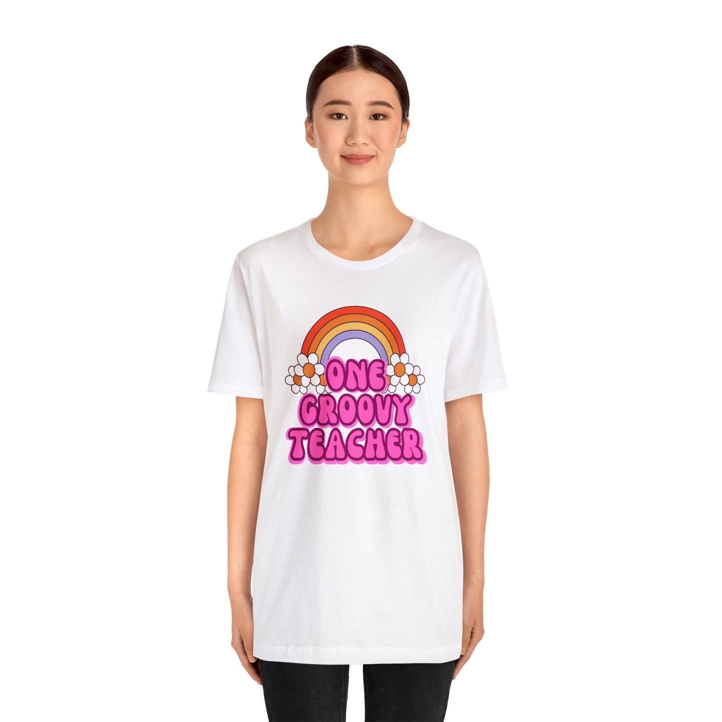 One Groovy Teacher Retro T-Shirt