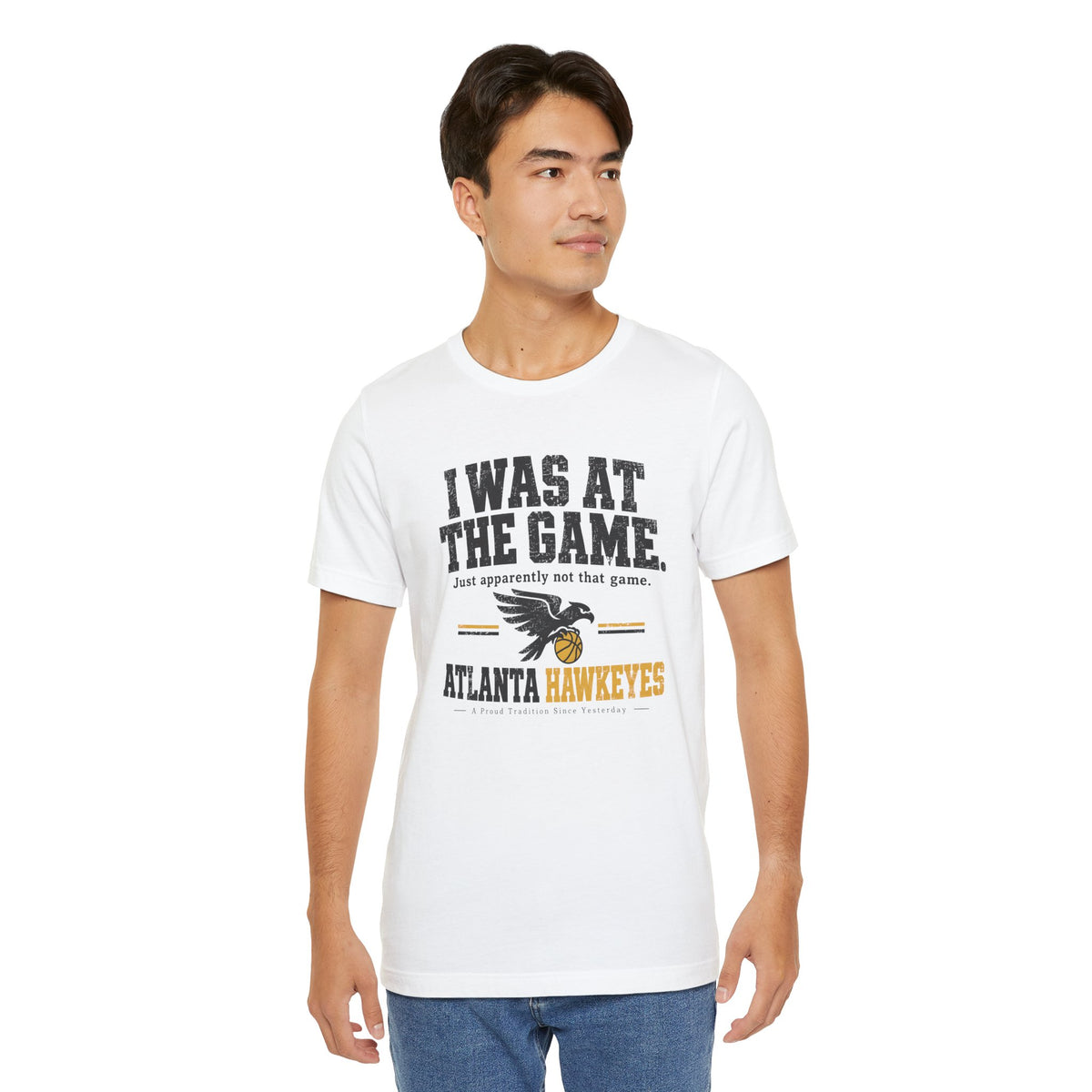 Atlanta Hawkeyes Political Satire Basketball T-Shirt - I Was At The Game