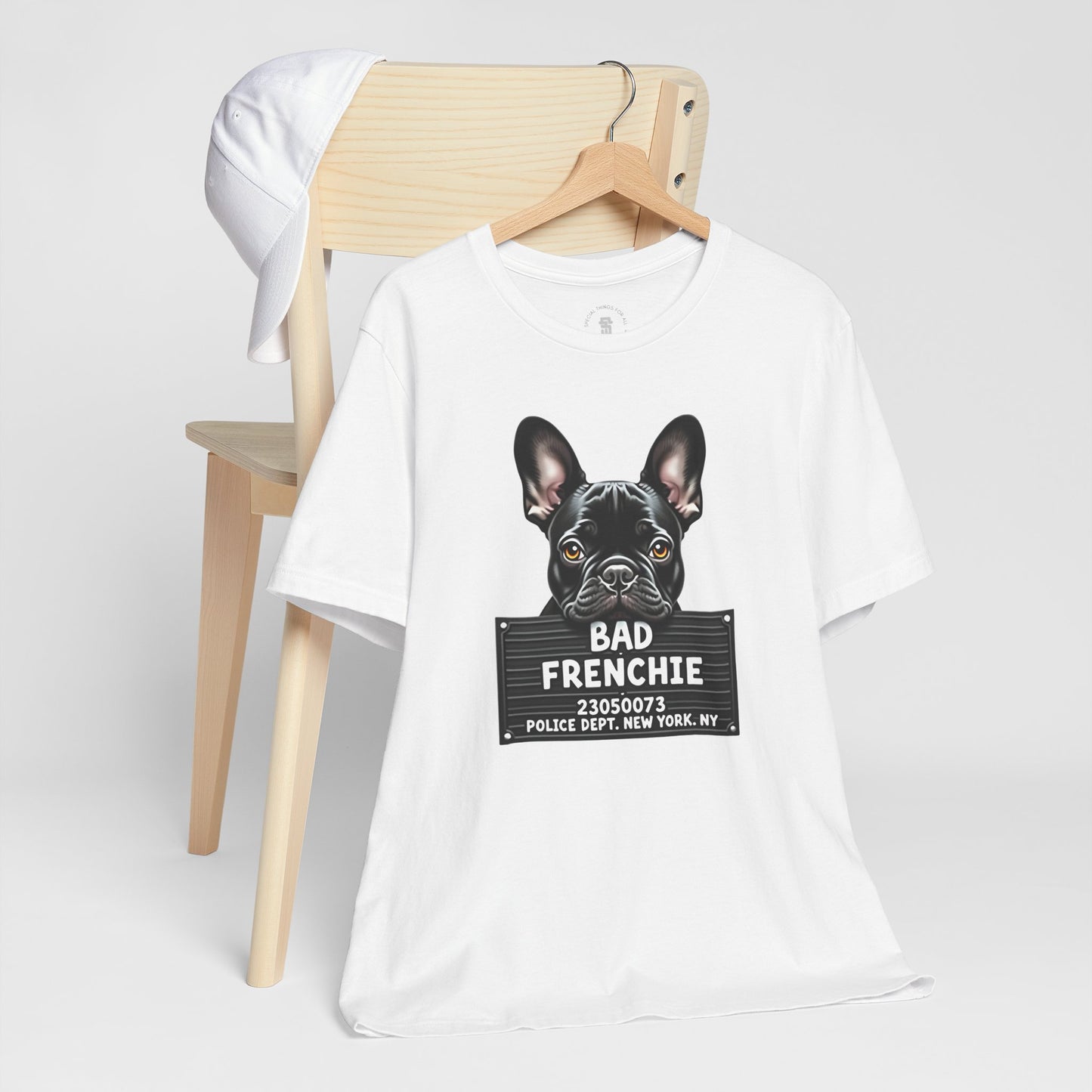Funny Bad Frenchie Mugshot T-Shirt