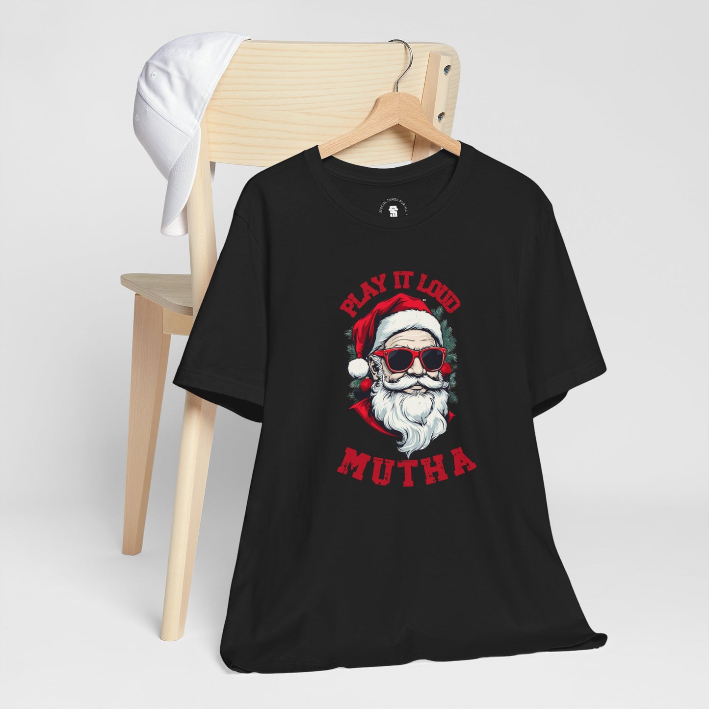 Santa Claus Play it Loud Mutha Funny Christmas T-Shirt