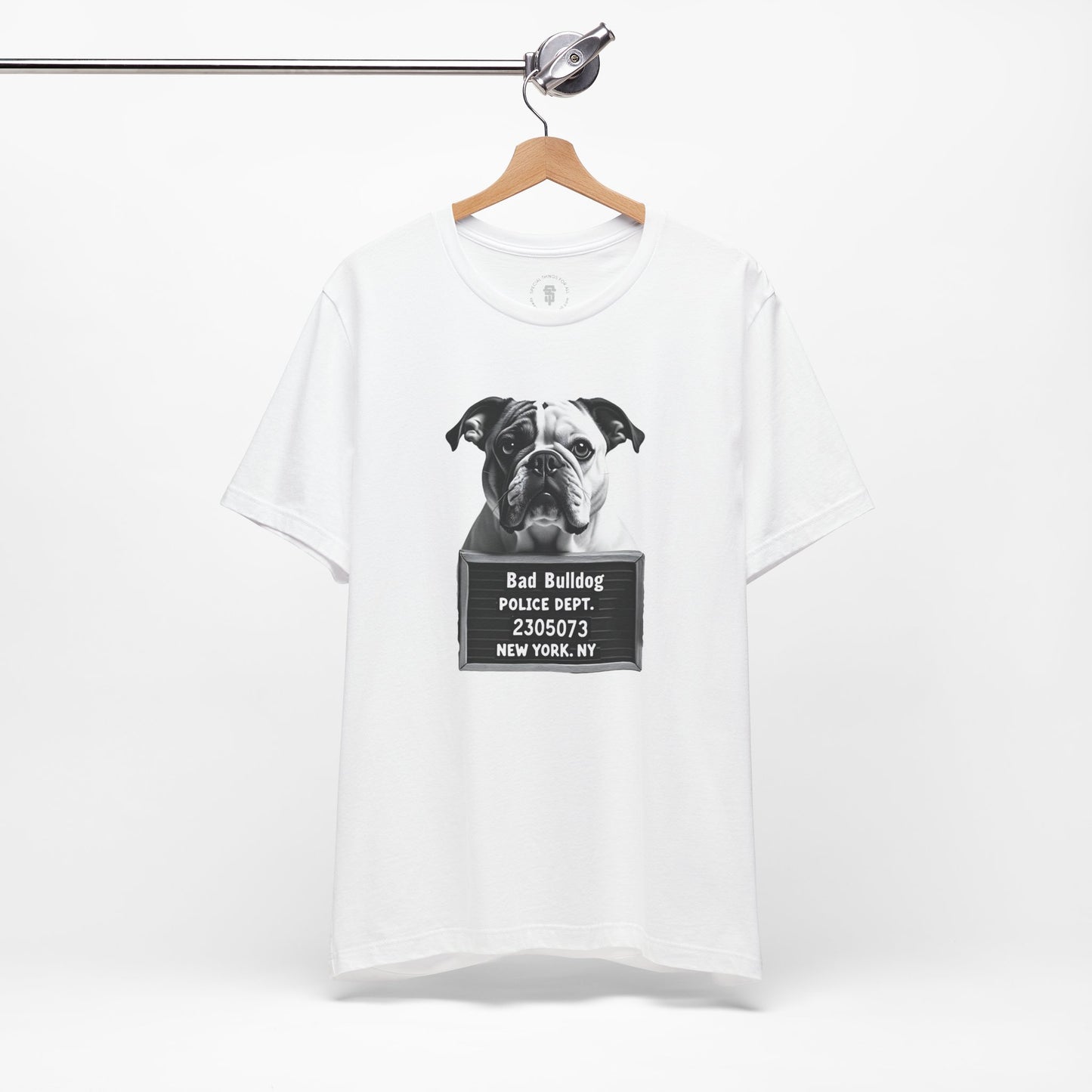 Funny Bad Bulldog Mugshot T-Shirt