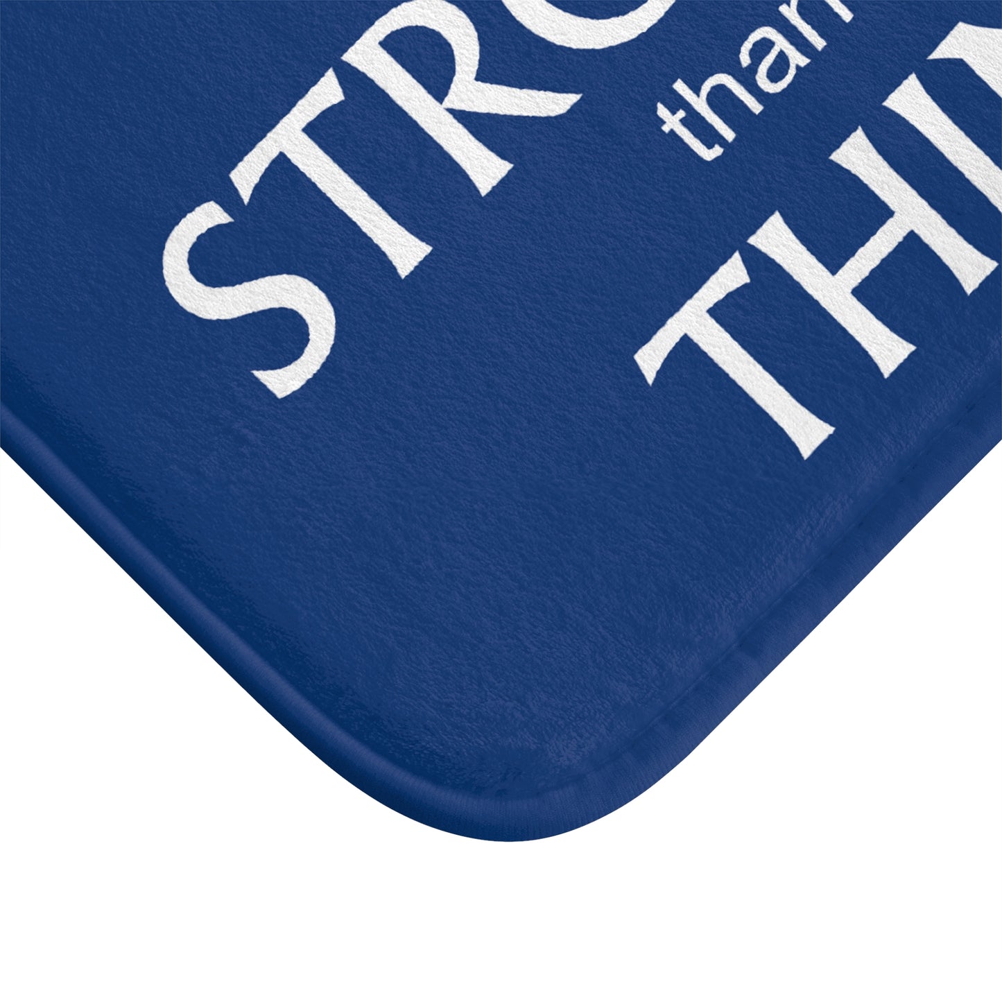 Bath Mat, You Are Strong Memory Foam Microfiber Non Slip Absorbant Shower Mat, Self Esteem Positive Message Rug, Apartment Decor