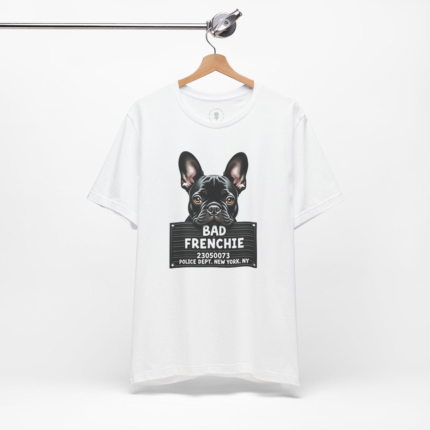 Funny Bad Frenchie Mugshot T-Shirt