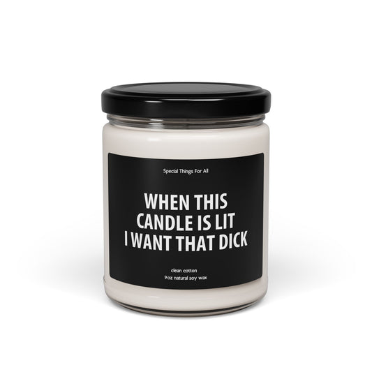 Valentine's Day Candle When This Candle Is Lit I Want That Dick