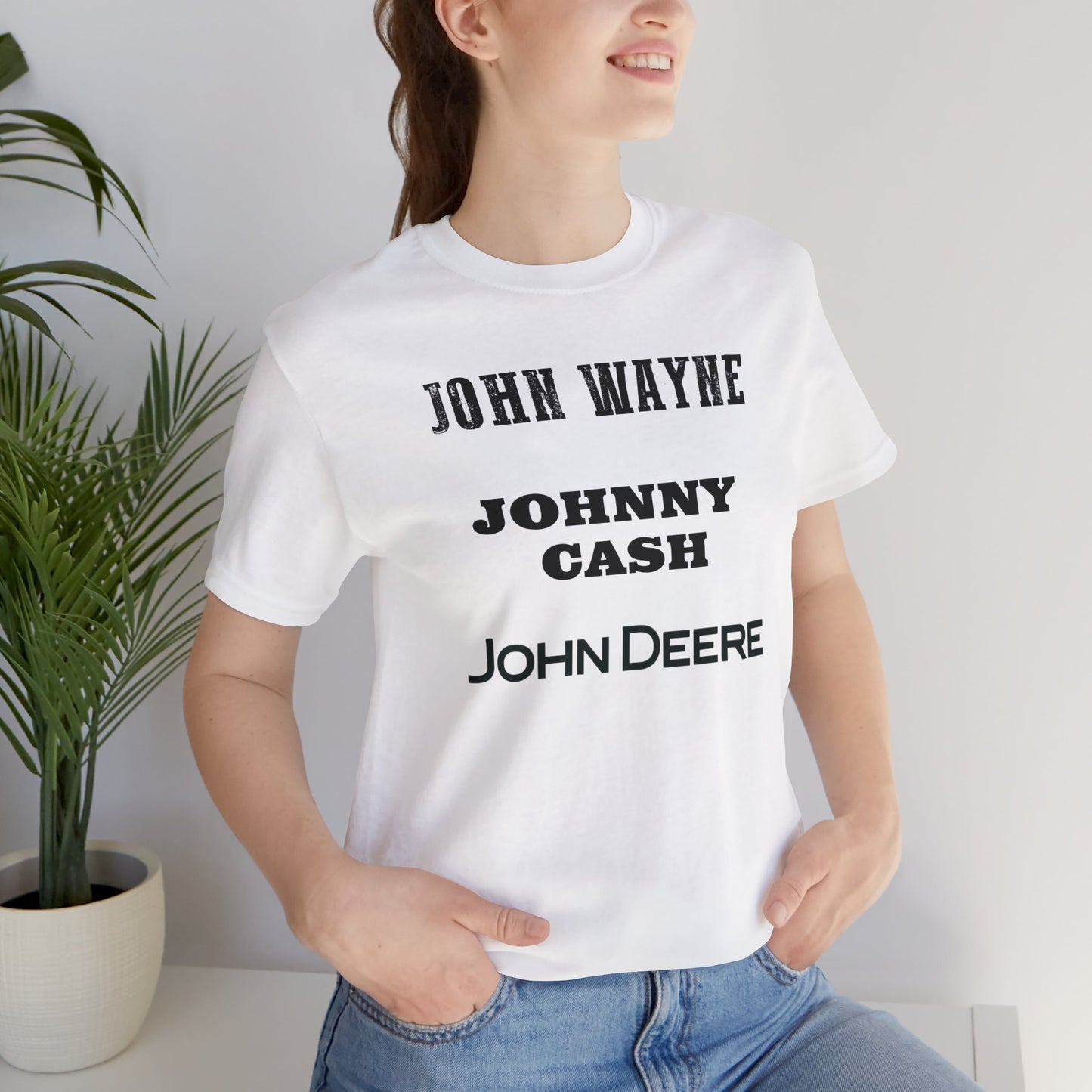 John Wayne Johnny Cash John Deere T-Shirt