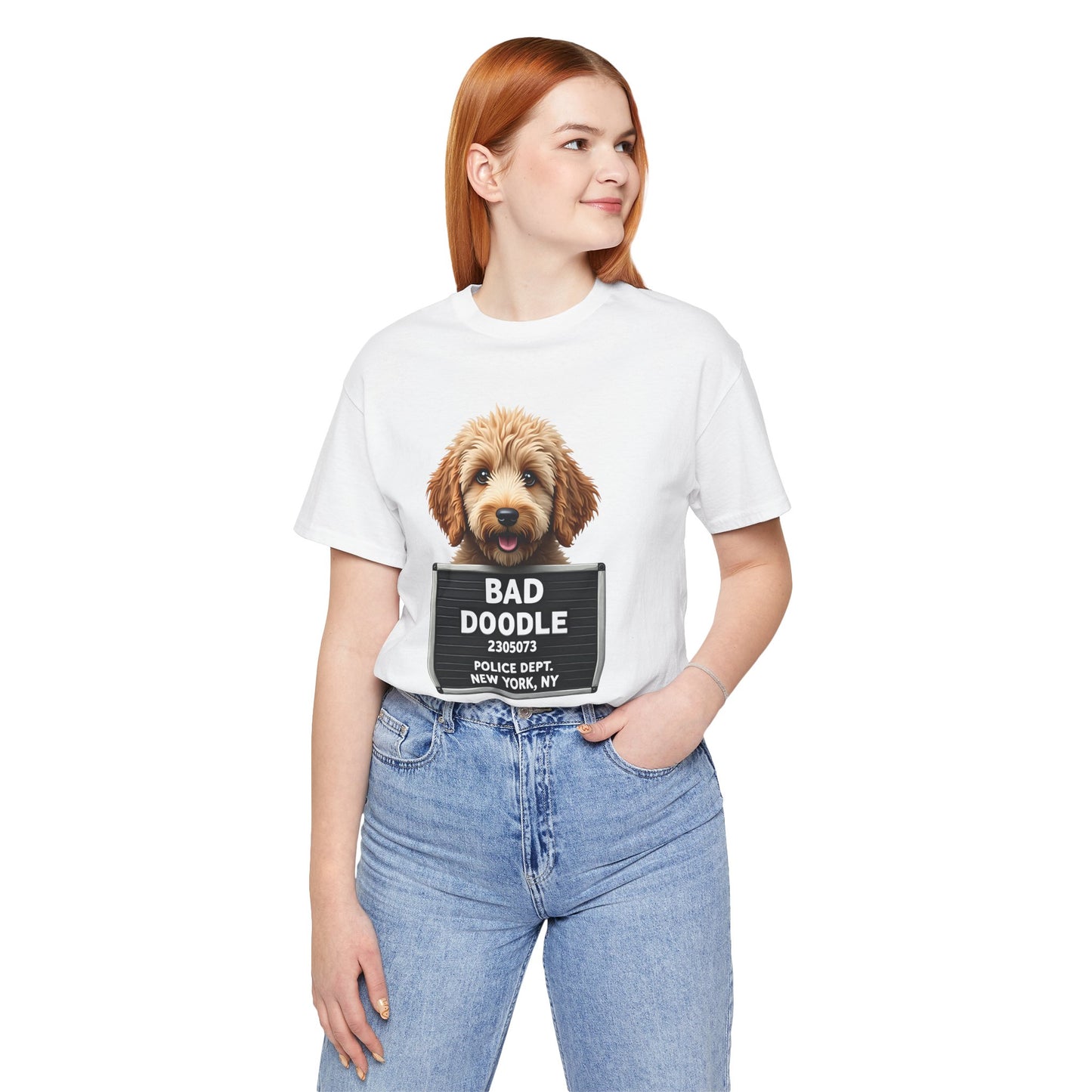 Funny Bad Goldendoodle Mugshot T-Shirt